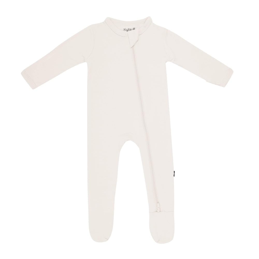 KYTE BABY Unisex Zipper Closure Footies, Rayon Made From Bamboo, 0-24 Months