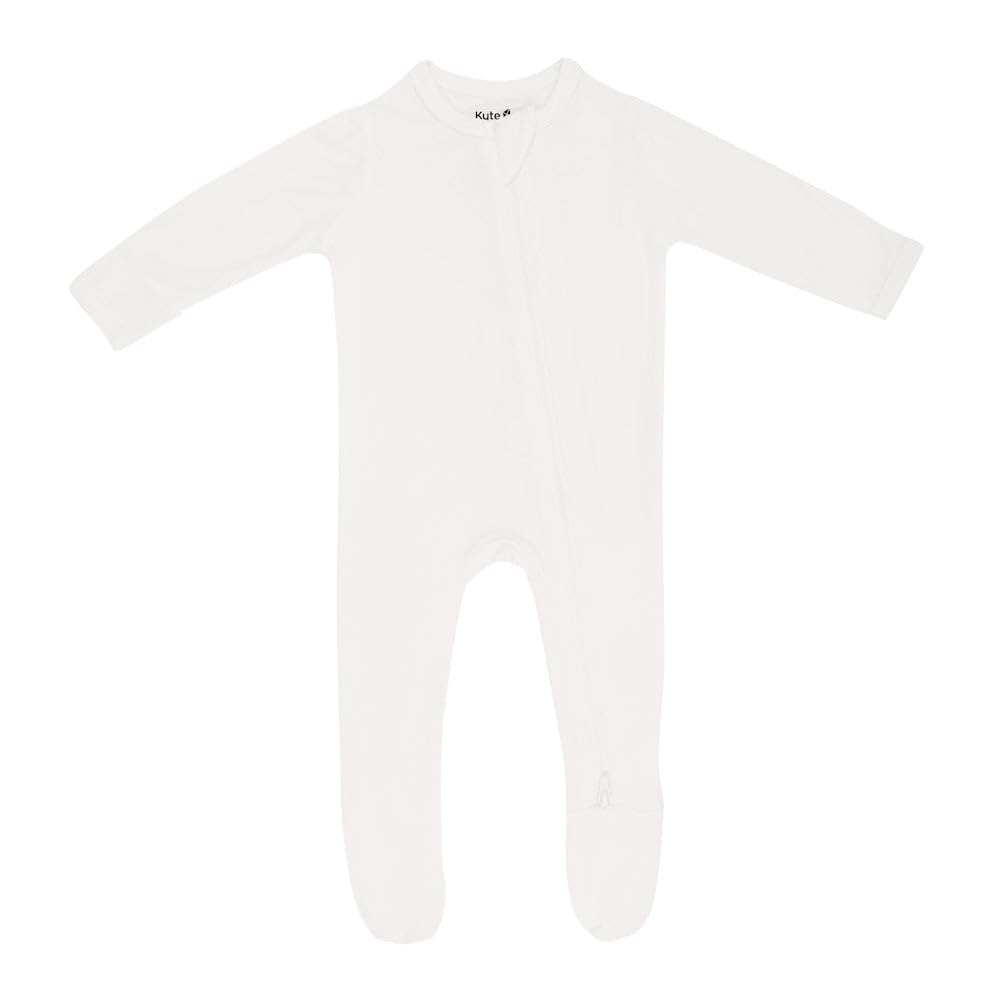 KYTE BABY Unisex Zipper Closure Footies, Rayon Made From Bamboo, 0-24 Months