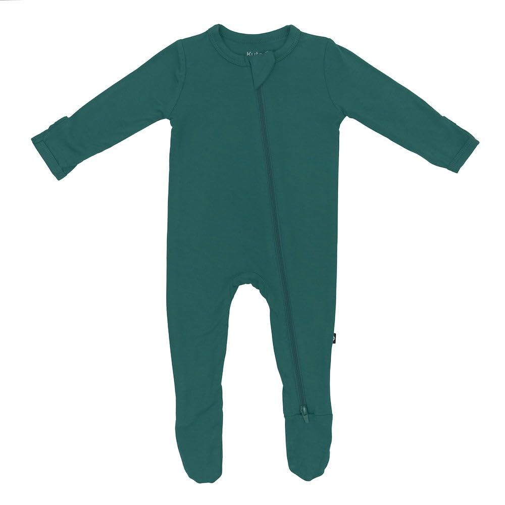 KYTE BABY Unisex Zipper Closure Footies, Rayon Made From Bamboo, 0-24 Months