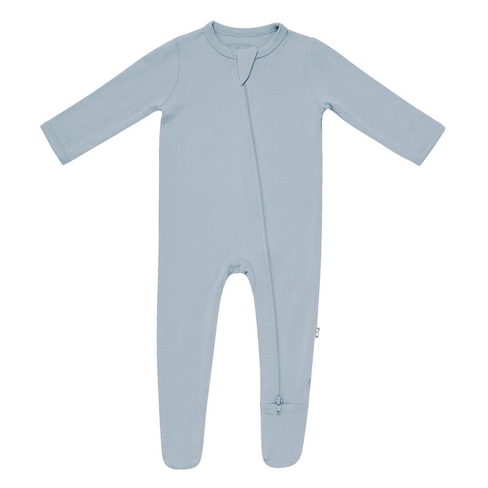 KYTE BABY Unisex Zipper Closure Footies, Rayon Made From Bamboo, 0-24 Months
