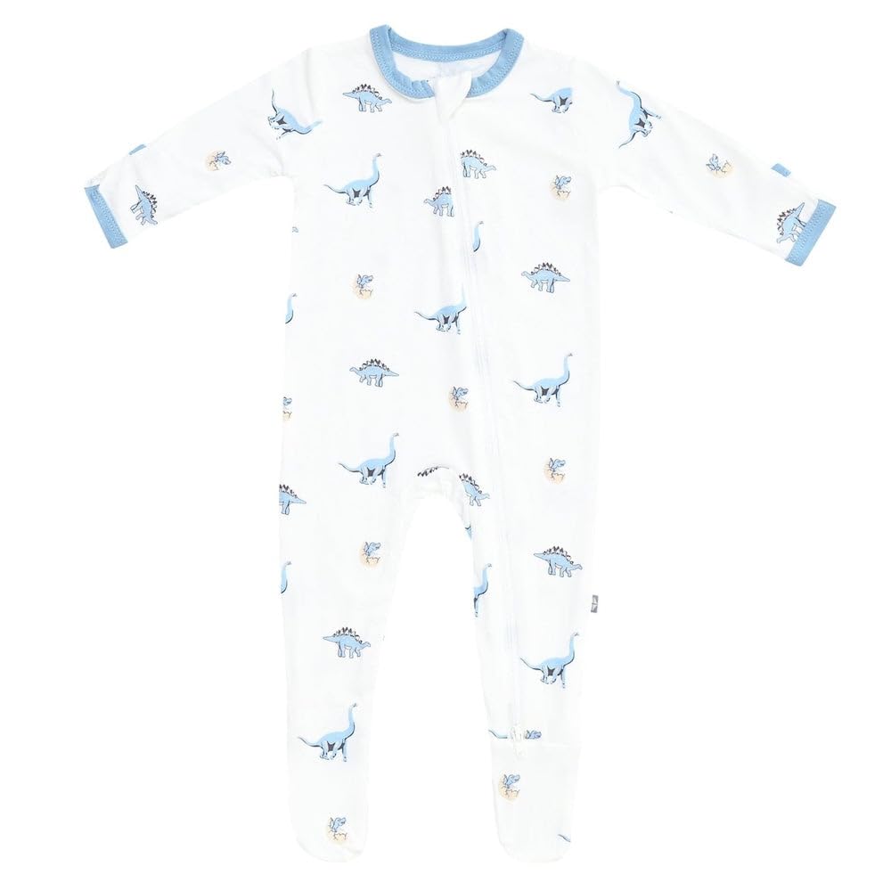 KYTE BABY Unisex Zipper Closure Footies, Rayon Made From Bamboo, 0-24 Months