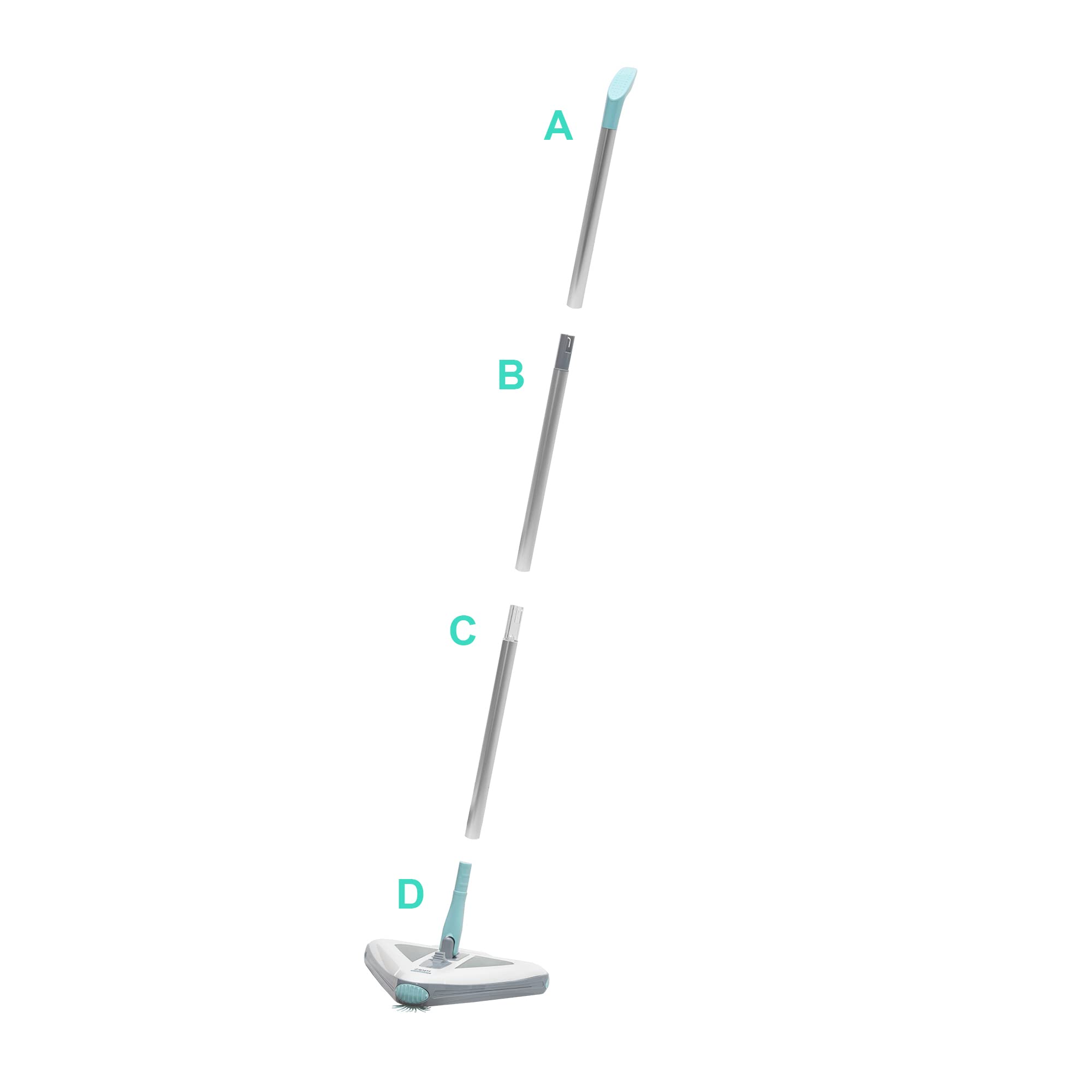 Zippi Sweeper Standard - 2025 New and Improved Lightweight Sweeper, Perfect for Short Carpet Hardwood and Tile, Triangular Design Allows for Sweeping in Corners, 30 Minutes Cleaning Time