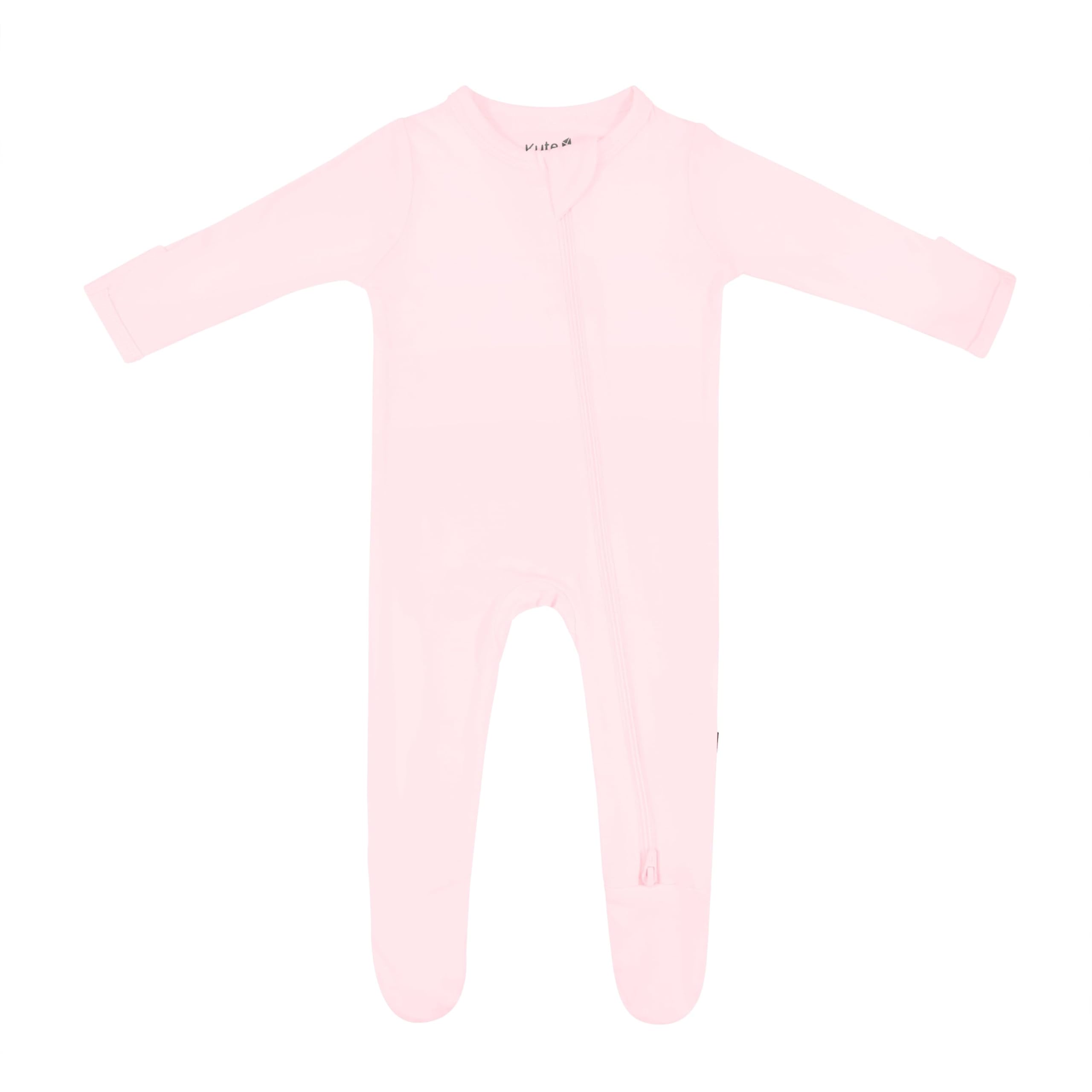 KYTE BABY Unisex Zipper Closure Footies, Rayon Made From Bamboo, 0-24 Months