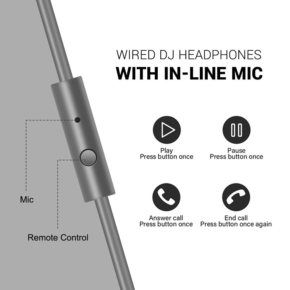 OneOdio Wired Over Ear Headphones Hi-Res Studio Monitor & Mixing DJ Stereo Headsets with 50mm Drivers and 1/4 to 3.5mm Jack for AMP Computer Recording Podcast Keyboard Guitar Laptop - Black