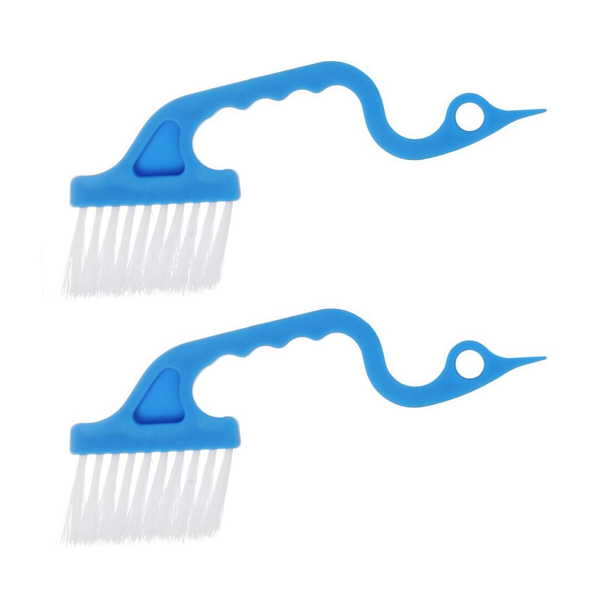 2pcs Hand-held Groove Gap Cleaning Tools Door Window Track Kitchen Cleaning Brushes(Green)