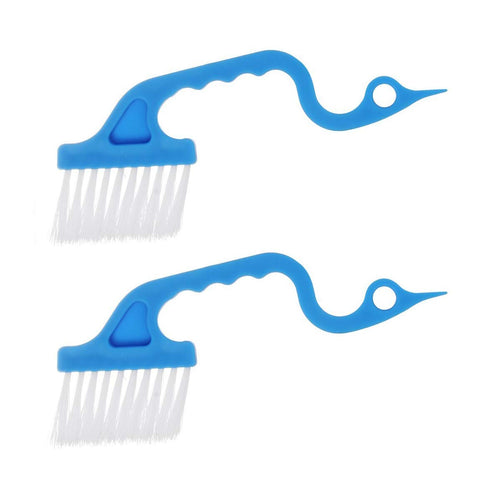 2pcs Hand-held Groove Gap Cleaning Tools Door Window Track Kitchen Cleaning Brushes(Green)