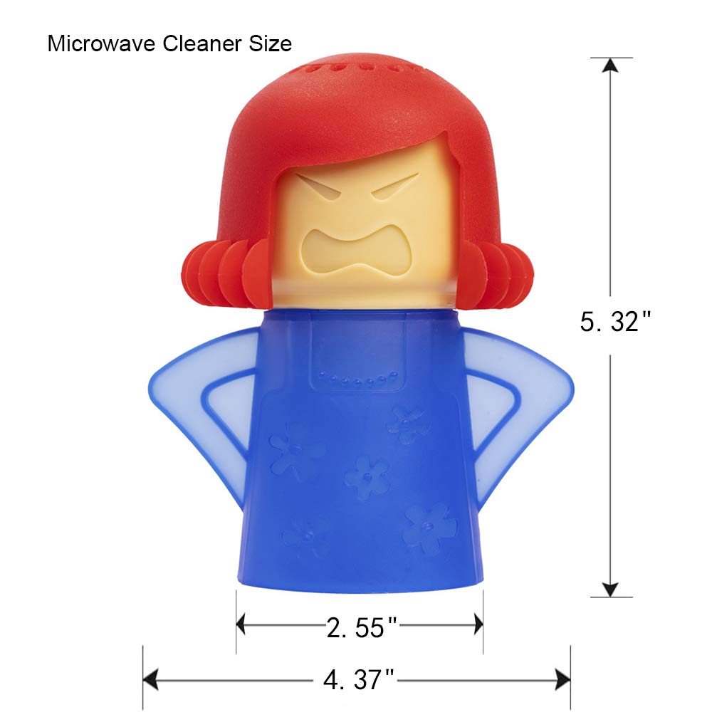 Angry Mama Microwave Oven Steam Cleaner, Angry Mom Microwave Cleaner, Just Add Vinegar and Water, Cut Cleaning Time by Half (Green)