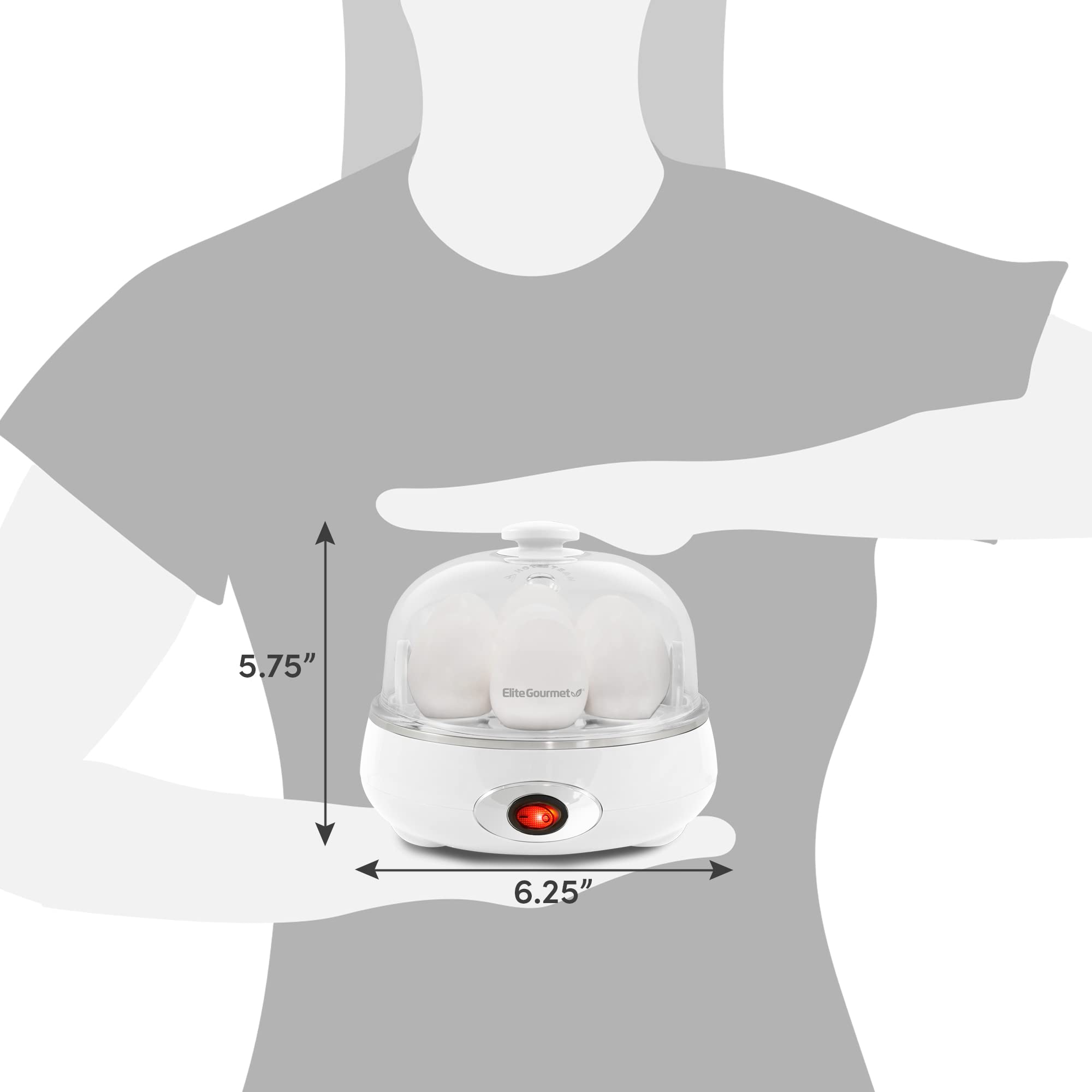 Elite Gourmet EGC115M Easy Egg Cooker Electric 7-Egg Capacity, Soft, Medium, Hard-Boiled Egg Cooker with Auto Shut-Off, Measuring Cup Included, BPA Free, Retro Mint