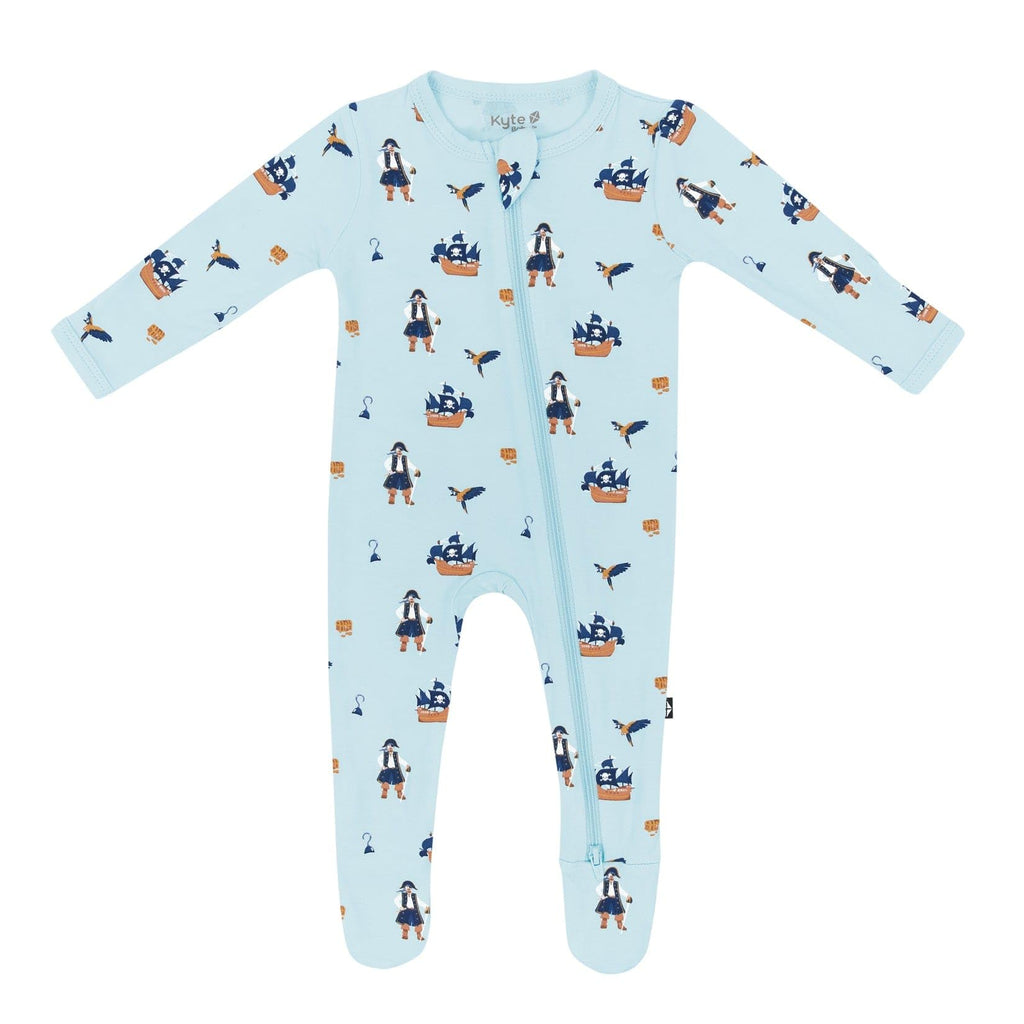 KYTE BABY Unisex Zipper Closure Footies, Rayon Made From Bamboo, 0-24 Months