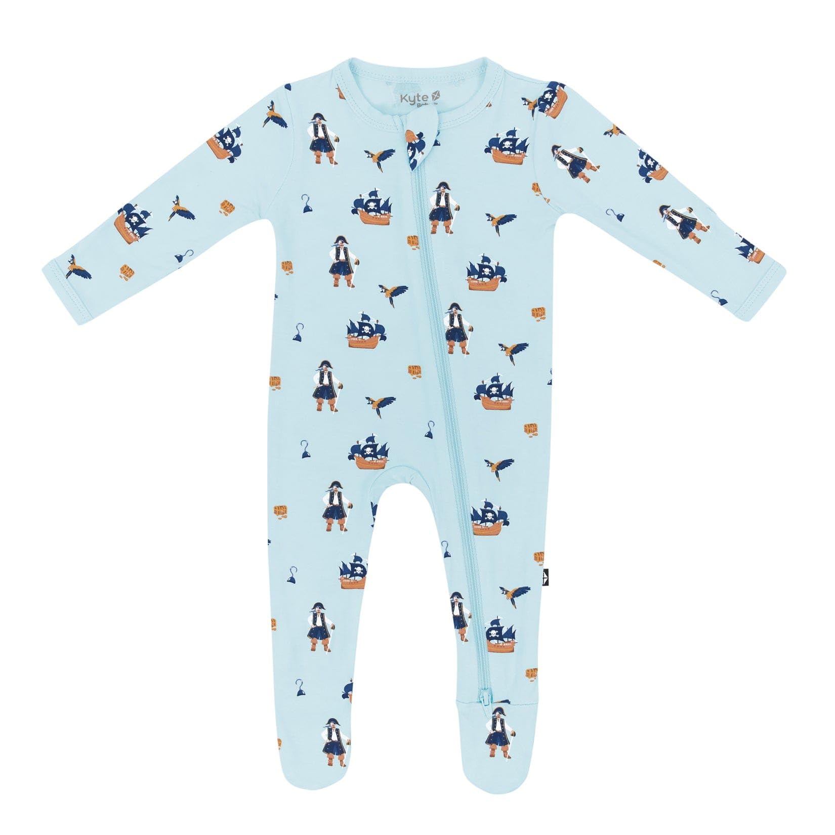 KYTE BABY Unisex Zipper Closure Footies, Rayon Made From Bamboo, 0-24 Months