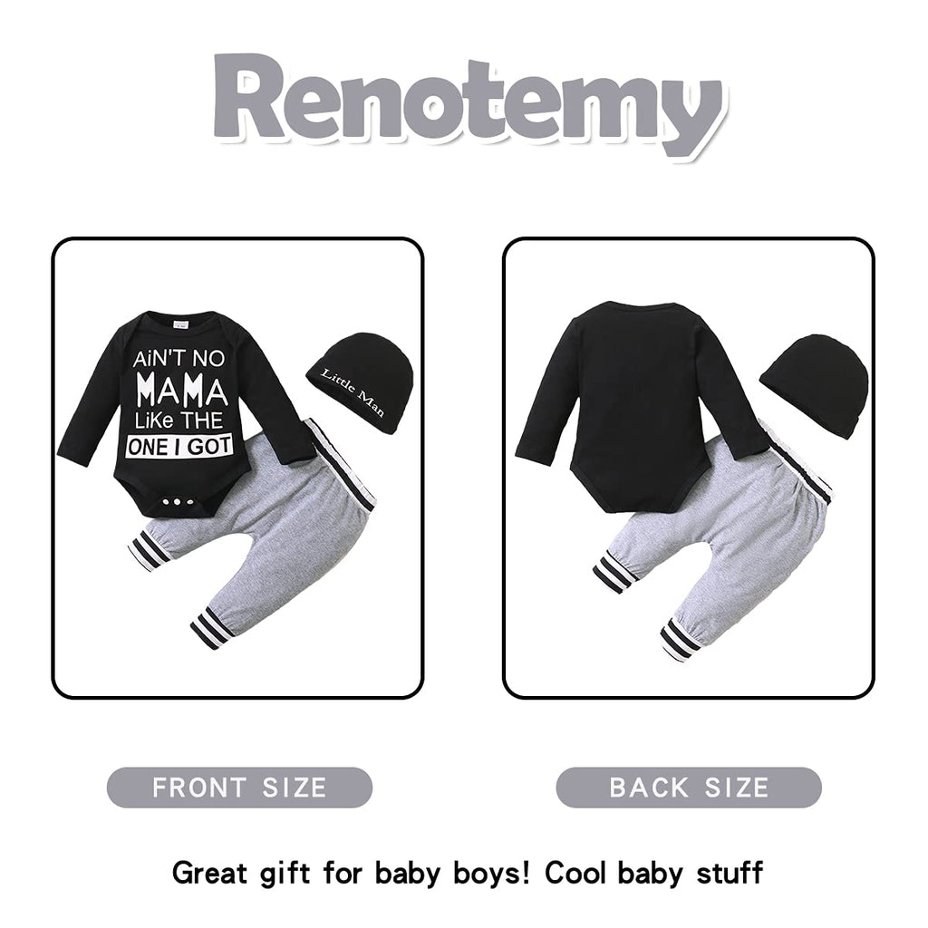 Newborn Infant Baby Boy Clothes Fall Winter Outfits New to The Crew Outfit Toddler Baby Boy Clothes Set