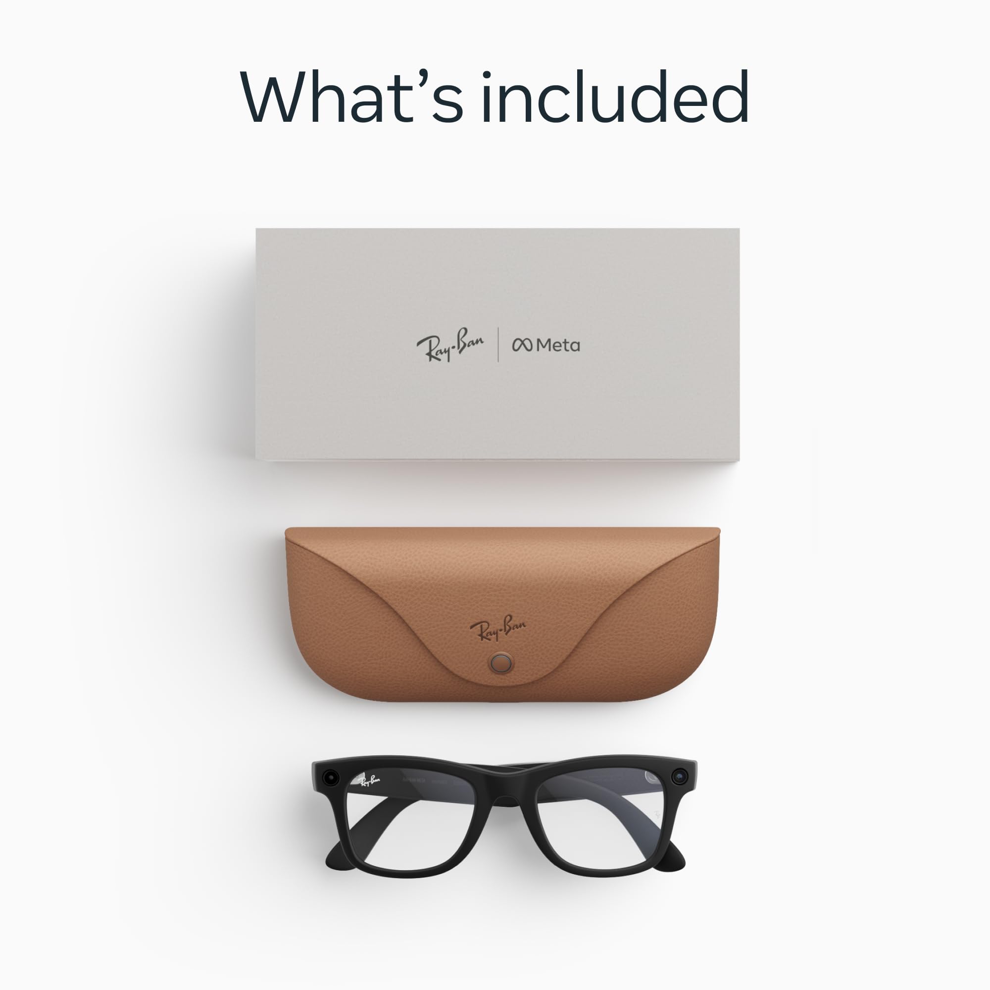 Ray-Ban Meta (Gen 2), Wayfarer, Matte Black | Smart AI Glasses for Men, Women — 2X Battery Life — 3K HD Resolution — 12 MP Ultra-Wide Camera, Audio, Video — Clear Lenses — Wearable Technology