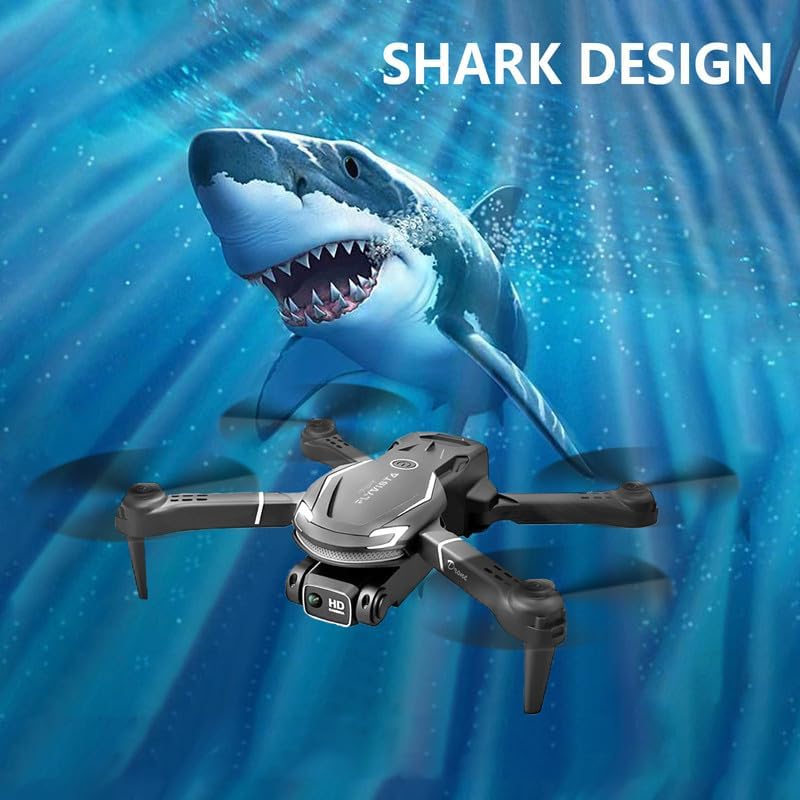 FLYVISTA Cool Mini Drone with Camera for Kids Adults Beginners, 1080P FPV Camera Remote Control Drone for Kids with 2 Batteries, One-Click Take Off/Landing, Altitude Hold, Headless Mode, 360° Flips, 3-Gear Speeds , Emergency Stop, Toys Gifts for Adults Be