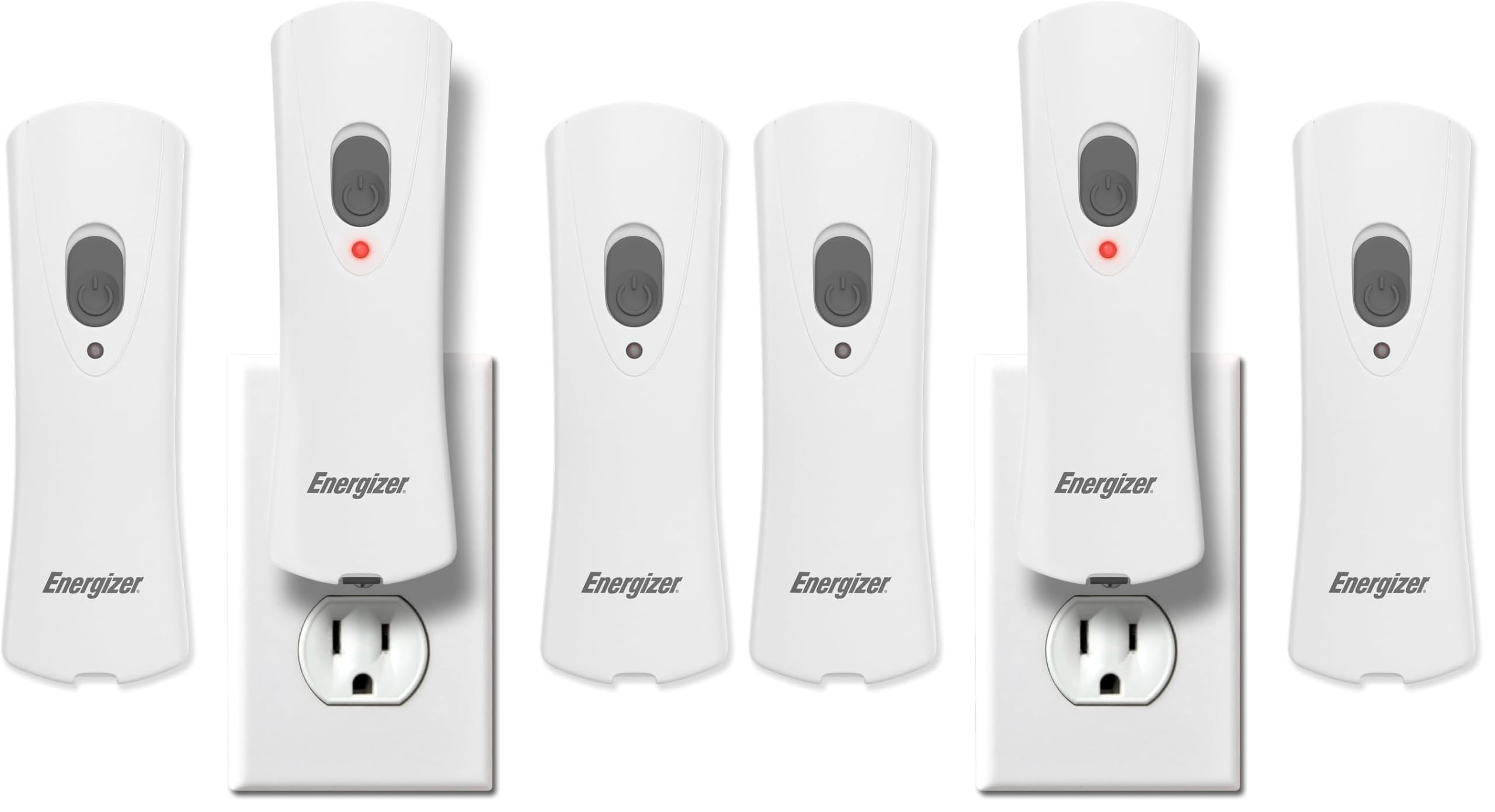 Energizer Auto-On LED Flashlights Rechargeable (3-Pack) for Home Power Failure, Plug in LED Flashlight for Power Outage, Night Light, Hurricane Preparedness