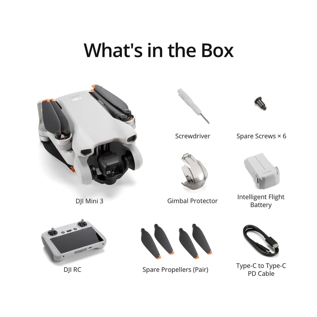 DJI Mini 3 Fly More Combo (DJI RC), Drones with Camera for Adults 4K, 3 Batteries for 114-min Flight Time, Vertical Shooting, 32800ft (10km) Video Transmission, Lightweight Mini Drone for Beginners