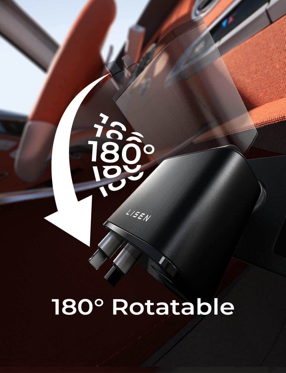 LISEN Retractable Car Charger, Gifts for Mothers Day 2026, 84W Car Charger USB C Fast Charge, Gifts for Mom Dad Him Her, Travel Essentials Car Accessories for Men Women Gifts for iPhone 17 16 15 14 13