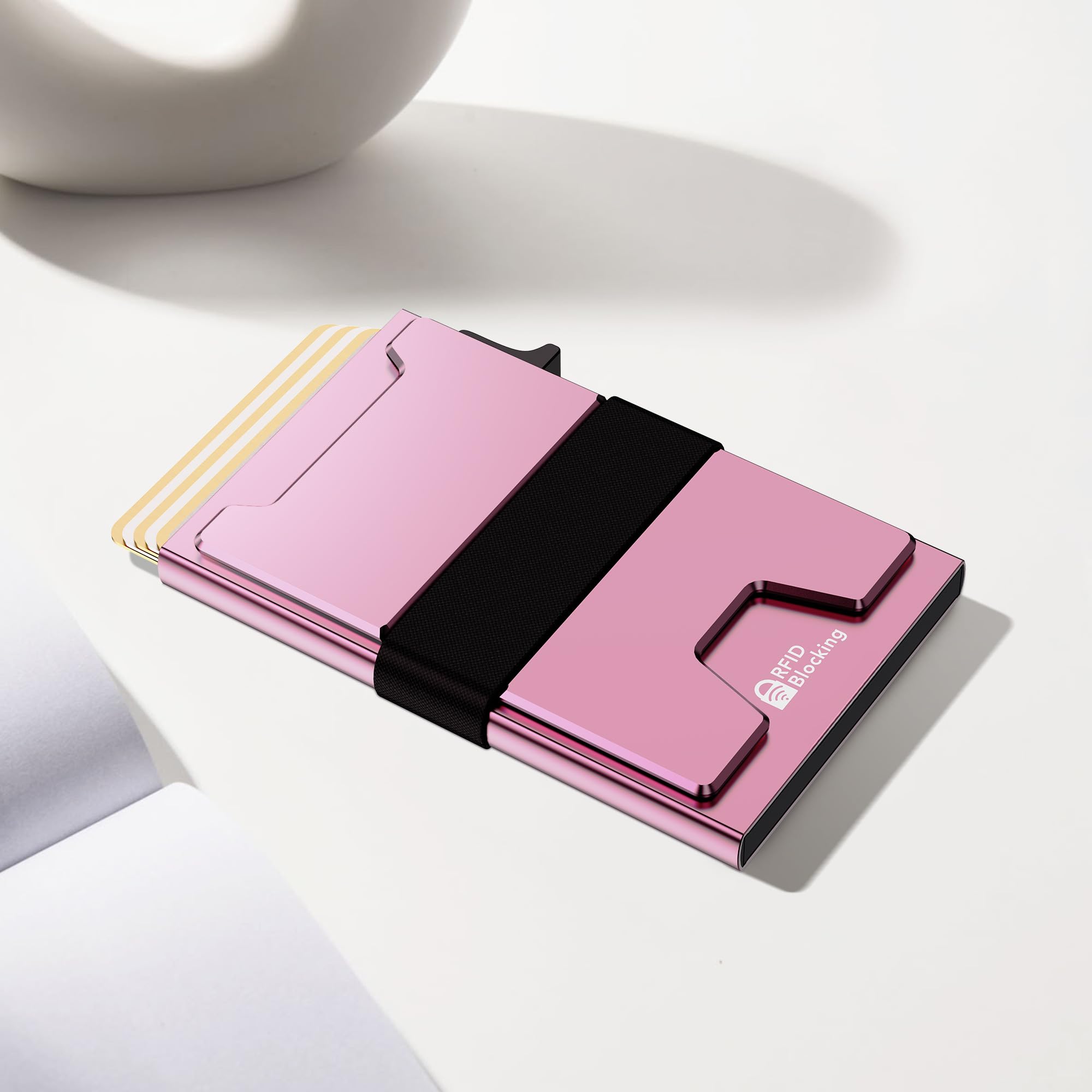 furid Smart Card Wallet for Men Slim: Minimalist Wallet For Men - RFID Blocking Pop Up Front Pocket Wallet, Metal Wallet 11 Card Holder