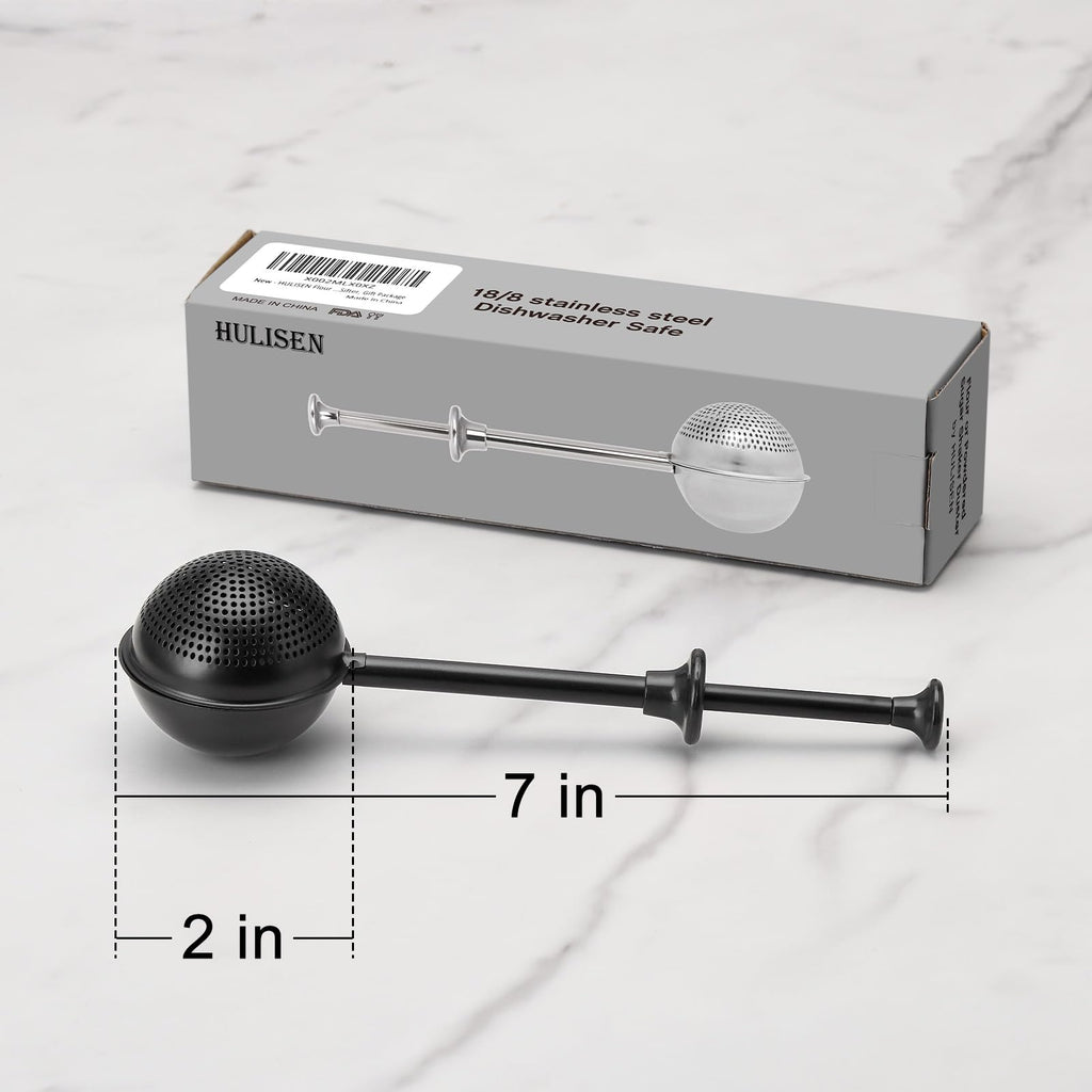 HULISEN Flour Duster for Baking, One-Handed Operation, 304 Stainless Steel Powdered Sugar Shaker Duster, Pick Up and Dust Flour Sifter, Gift Package