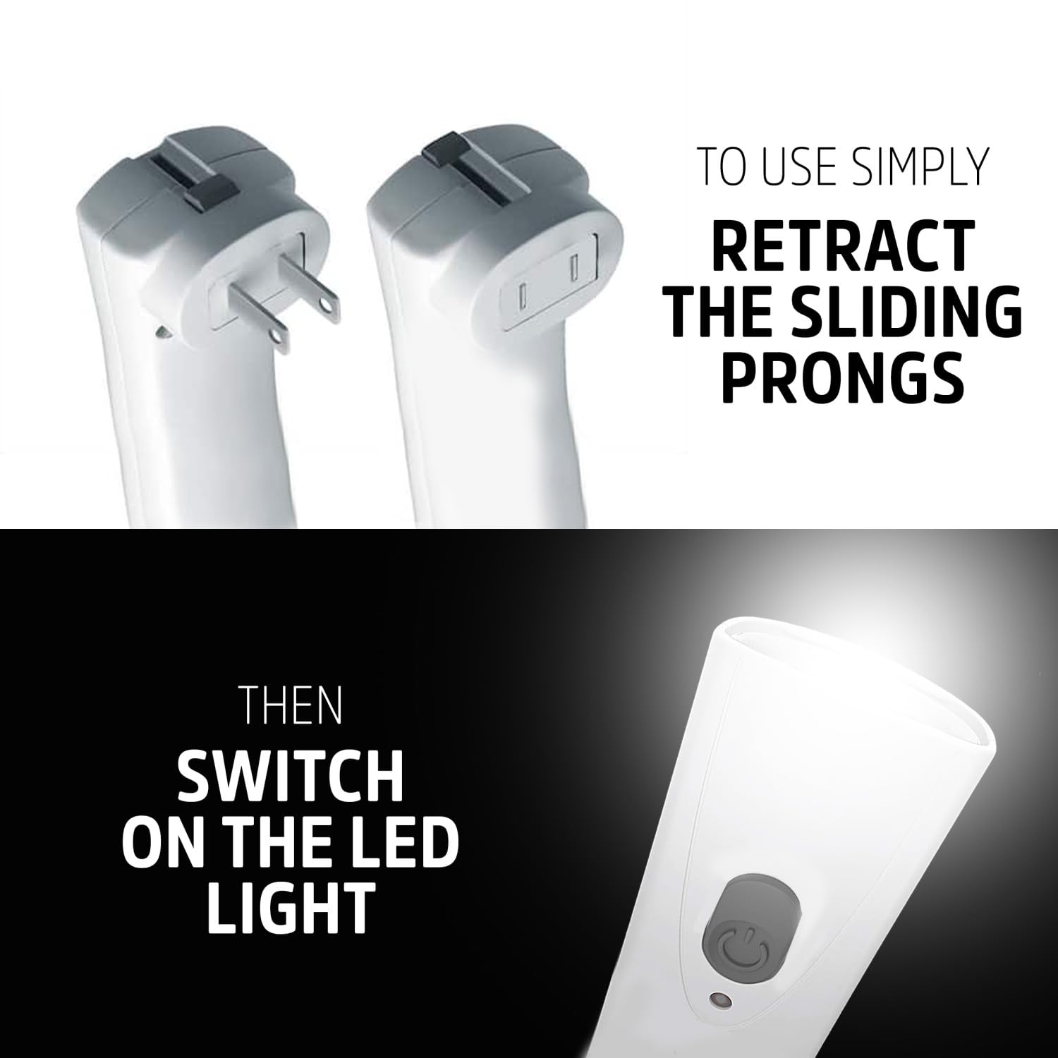 Energizer Auto-On LED Flashlights Rechargeable (3-Pack) for Home Power Failure, Plug in LED Flashlight for Power Outage, Night Light, Hurricane Preparedness