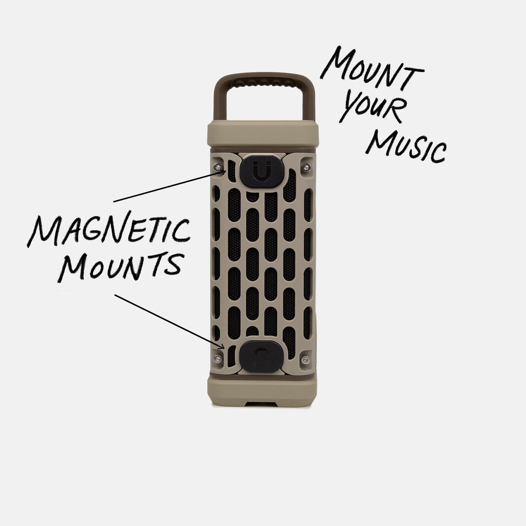 Turtlebox Ranger: Loud! Outdoor Portable Bluetooth 5.4 Speaker | Rugged, Waterproof, Ultra-Portable | Plays to 105db, Deep Bass, Shockproof, Unlimited Pairing for Full Stereo Experience, Tan