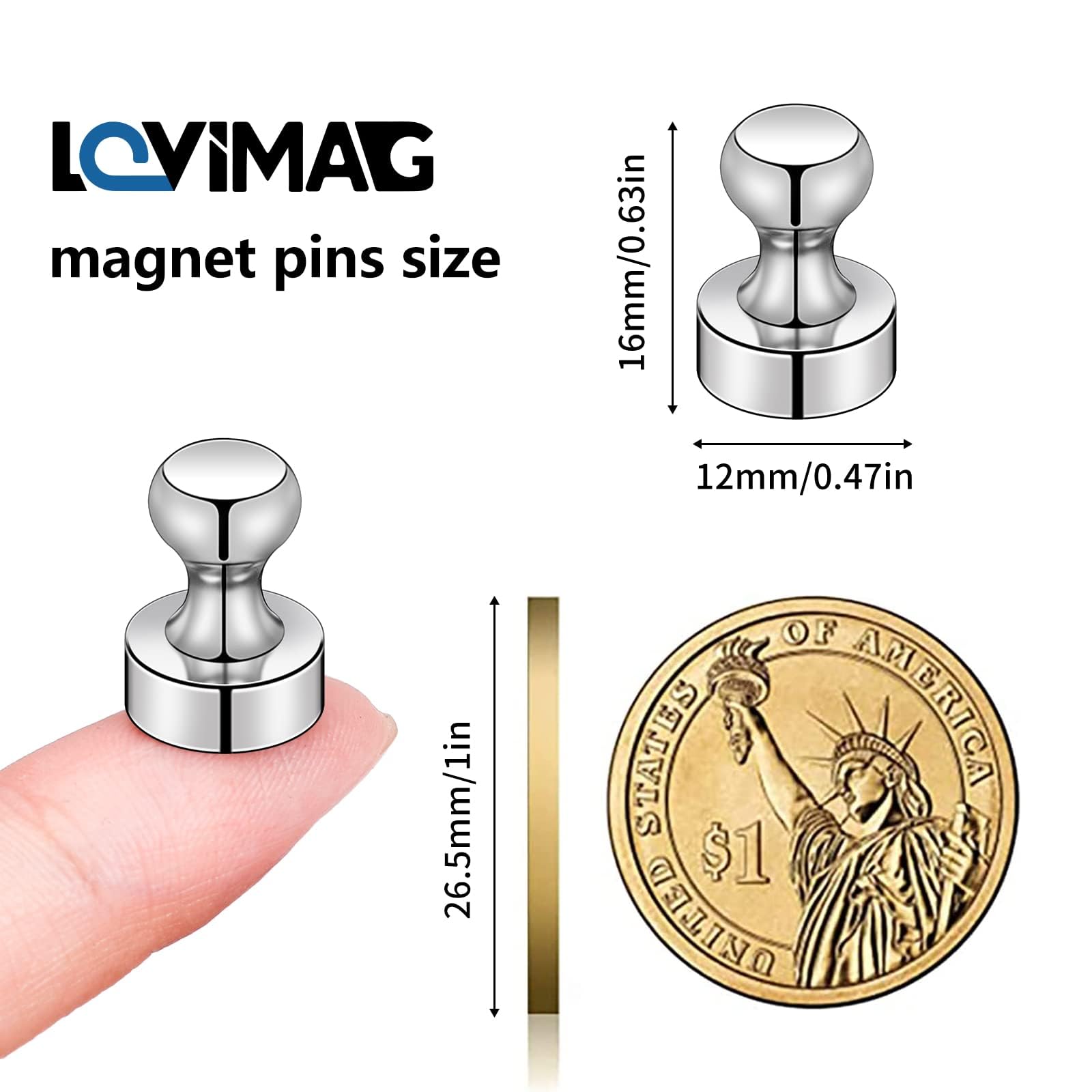 LOVIMAG Fridge Magnets 12Pcs Refrigerator Whiteboard Small Strong Magnet Classroom Kitchen Accessories Decorative Locker Set Decor Must Haves Office Calendar Refrigerador Magnetic Cute Crafts Black