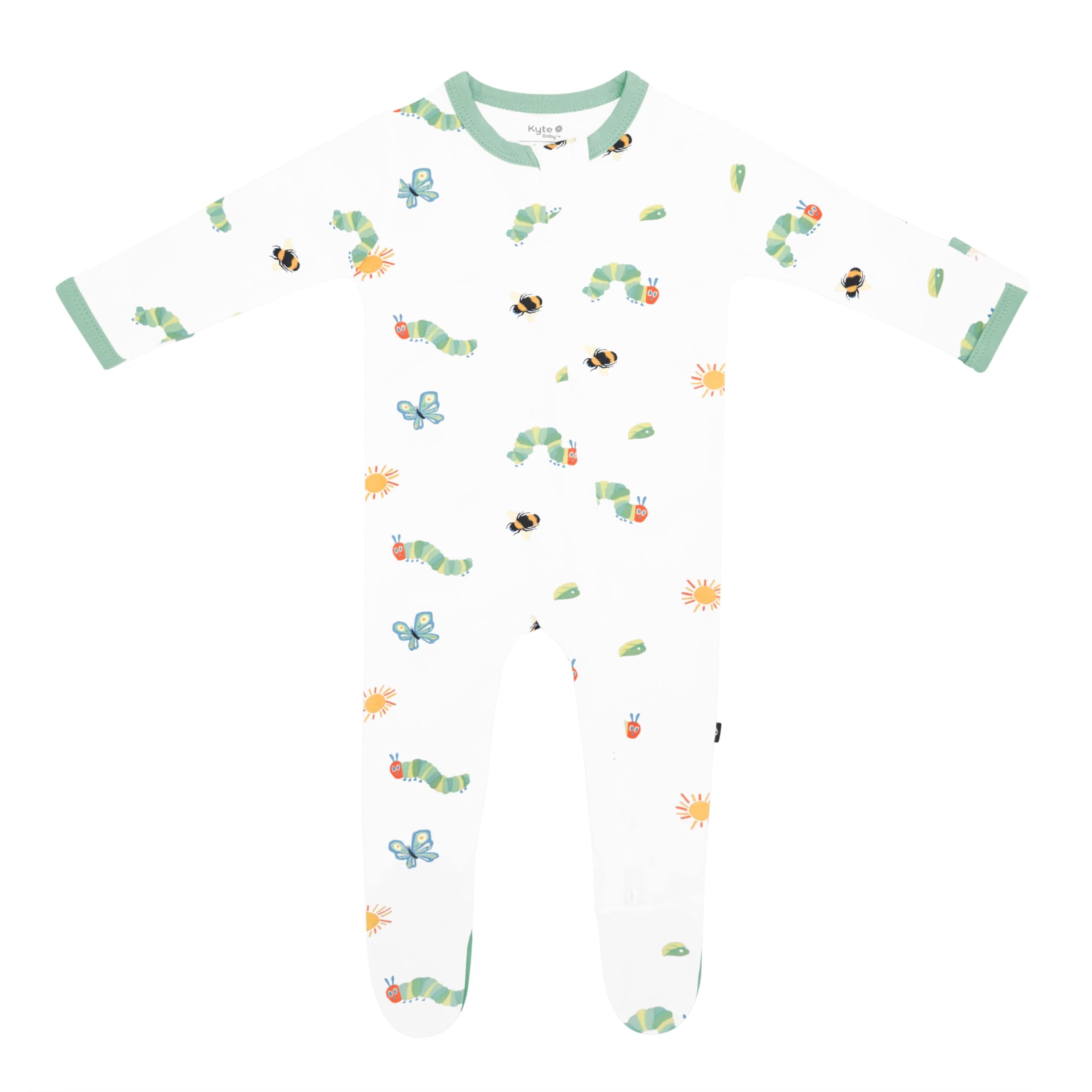 KYTE BABY Unisex Zipper Closure Footies, Rayon Made From Bamboo, 0-24 Months
