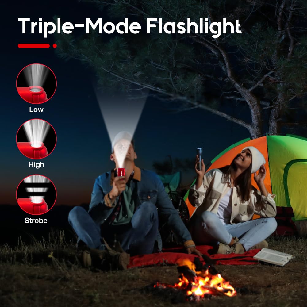 LcFun Electric Dual Arc Lighter USB Rechargeable Outdoor Windproof Flameless Plasma Lighters for Camping, Hiking, Waterproof Matches Survival Tactical Gear Birthday Gifts for Men