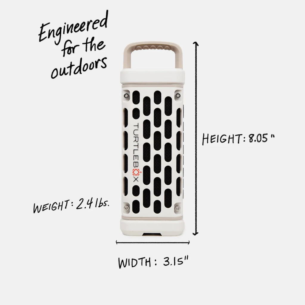 Turtlebox Ranger: Loud! Outdoor Portable Bluetooth 5.4 Speaker | Rugged, Waterproof, Ultra-Portable | Plays to 105db, Deep Bass, Shockproof, Unlimited Pairing for Full Stereo Experience, Tan