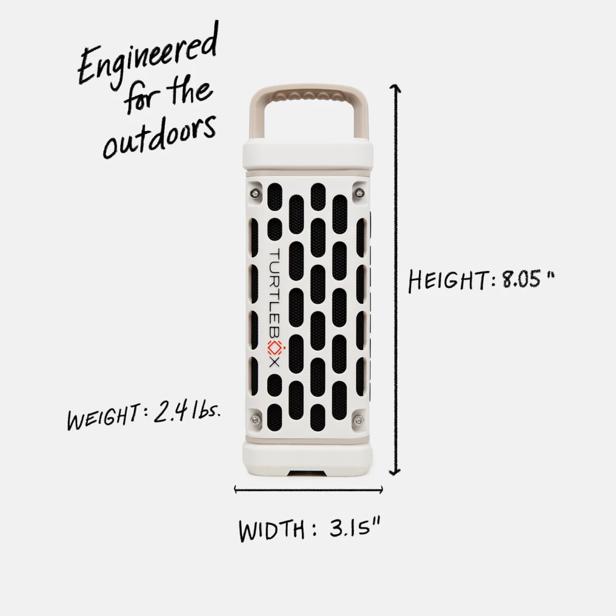 Turtlebox Ranger: Loud! Outdoor Portable Bluetooth 5.4 Speaker | Rugged, Waterproof, Ultra-Portable | Plays to 105db, Deep Bass, Shockproof, Unlimited Pairing for Full Stereo Experience, Tan