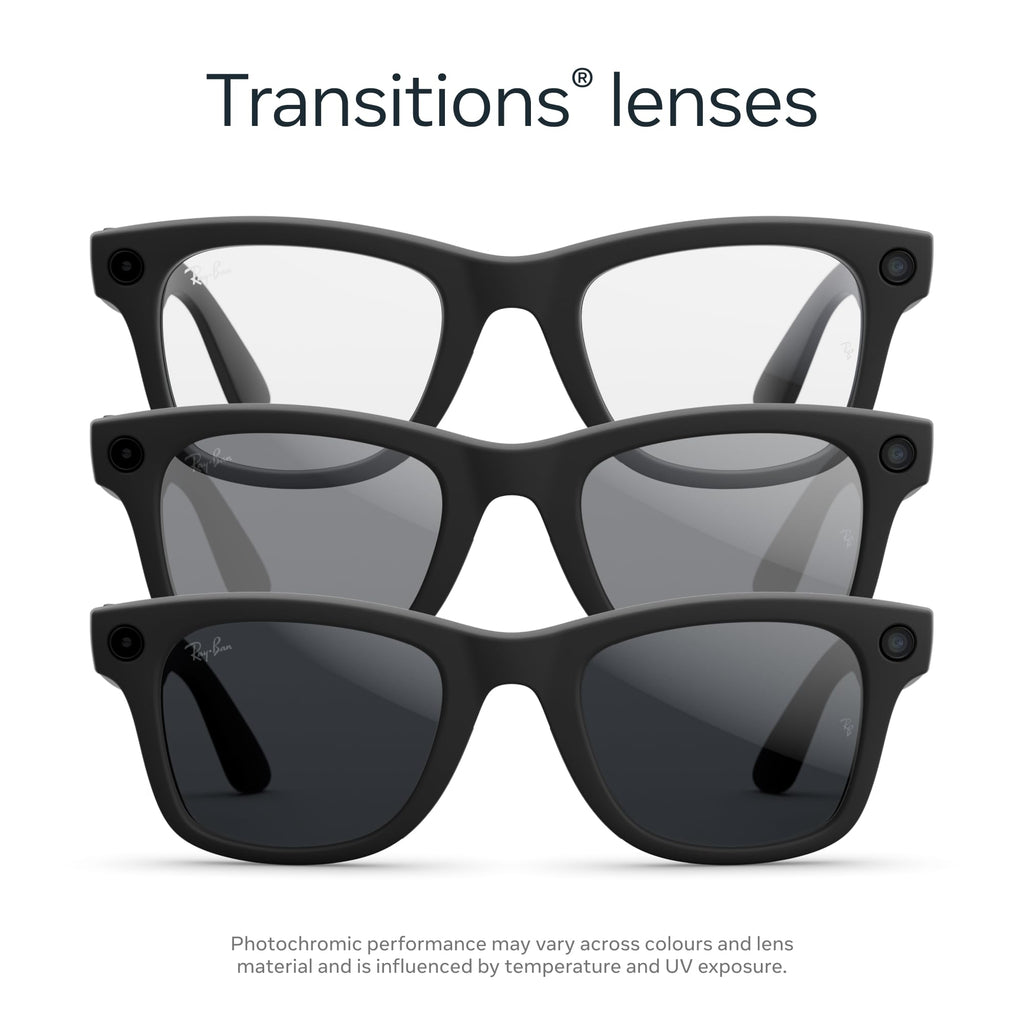 Ray-Ban Meta (Gen 2), Wayfarer, Matte Black | Smart AI Glasses for Men, Women — 2X Battery Life — 3K HD Resolution — 12 MP Ultra-Wide Camera, Audio, Video — Clear Lenses — Wearable Technology