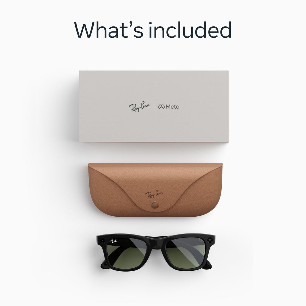 Ray-Ban Meta (Gen 2), Wayfarer, Matte Black | Smart AI Glasses for Men, Women — 2X Battery Life — 3K HD Resolution — 12 MP Ultra-Wide Camera, Audio, Video — Clear Lenses — Wearable Technology