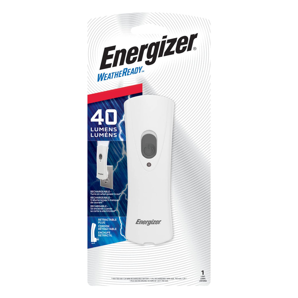 Energizer Auto-On LED Flashlights Rechargeable (3-Pack) for Home Power Failure, Plug in LED Flashlight for Power Outage, Night Light, Hurricane Preparedness
