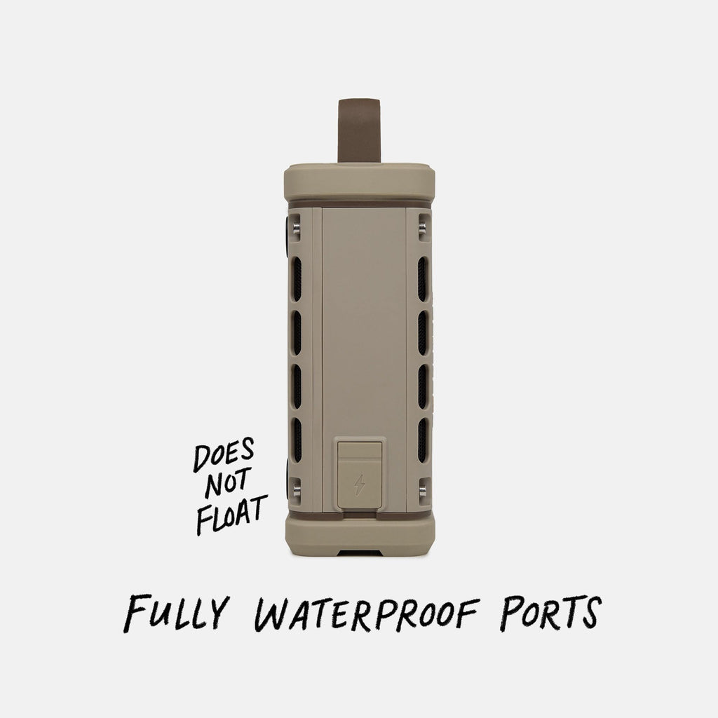 Turtlebox Ranger: Loud! Outdoor Portable Bluetooth 5.4 Speaker | Rugged, Waterproof, Ultra-Portable | Plays to 105db, Deep Bass, Shockproof, Unlimited Pairing for Full Stereo Experience, Tan