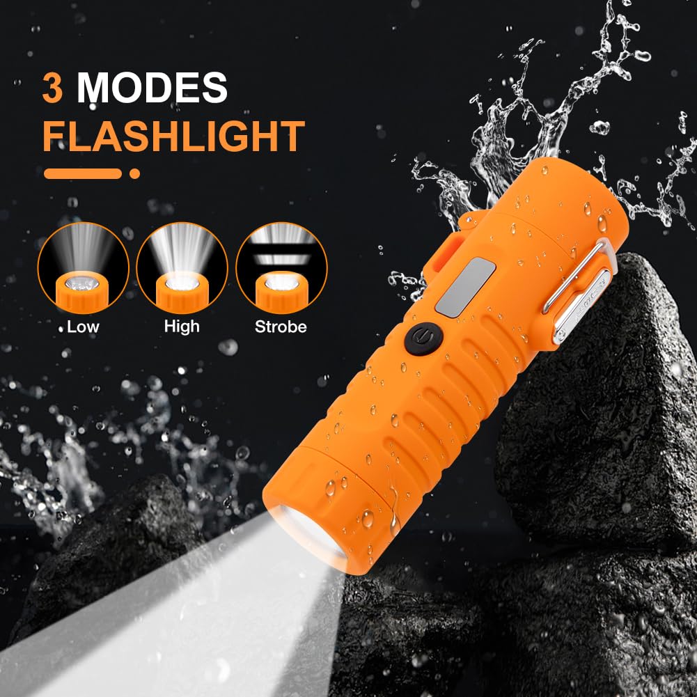 LcFun Electric Dual Arc Lighter USB Rechargeable Outdoor Windproof Flameless Plasma Lighters for Camping, Hiking, Waterproof Matches Survival Tactical Gear Birthday Gifts for Men