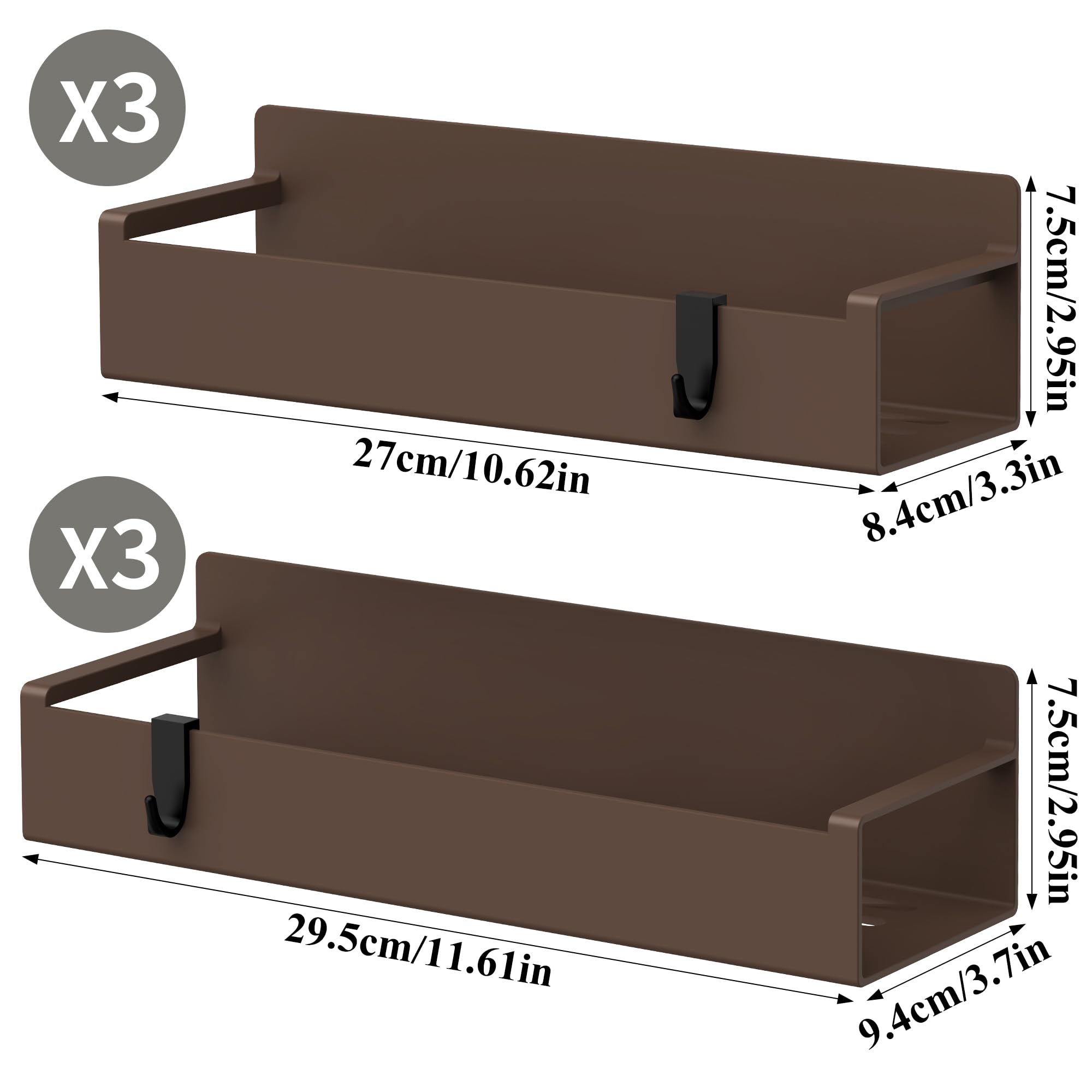 HuggieGems 4 Pack Magnetic Spice Rack Organizer for Refrigerator and Oven, Black Fridge Organizers and Storage for Kitchen