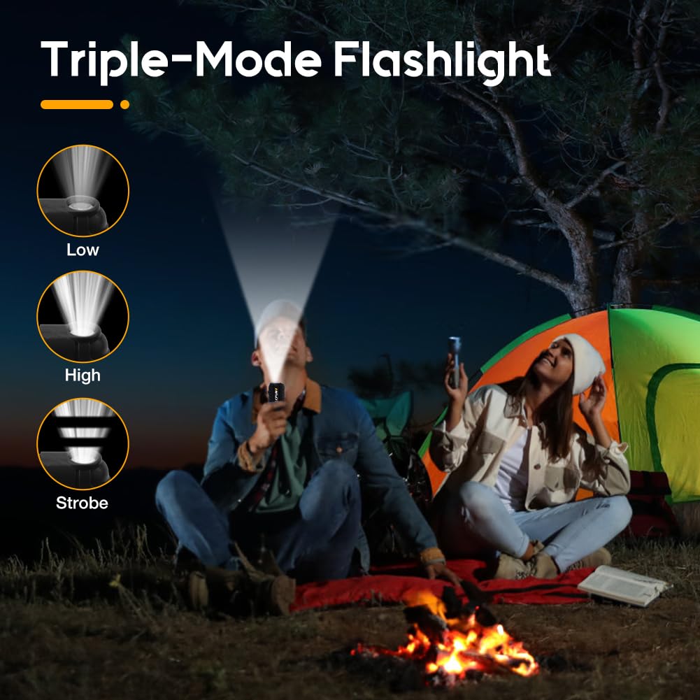 LcFun Electric Dual Arc Lighter USB Rechargeable Outdoor Windproof Flameless Plasma Lighters for Camping, Hiking, Waterproof Matches Survival Tactical Gear Birthday Gifts for Men