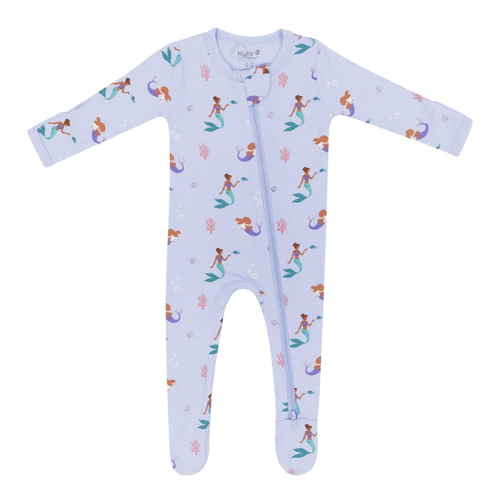 KYTE BABY Unisex Zipper Closure Footies, Rayon Made From Bamboo, 0-24 Months