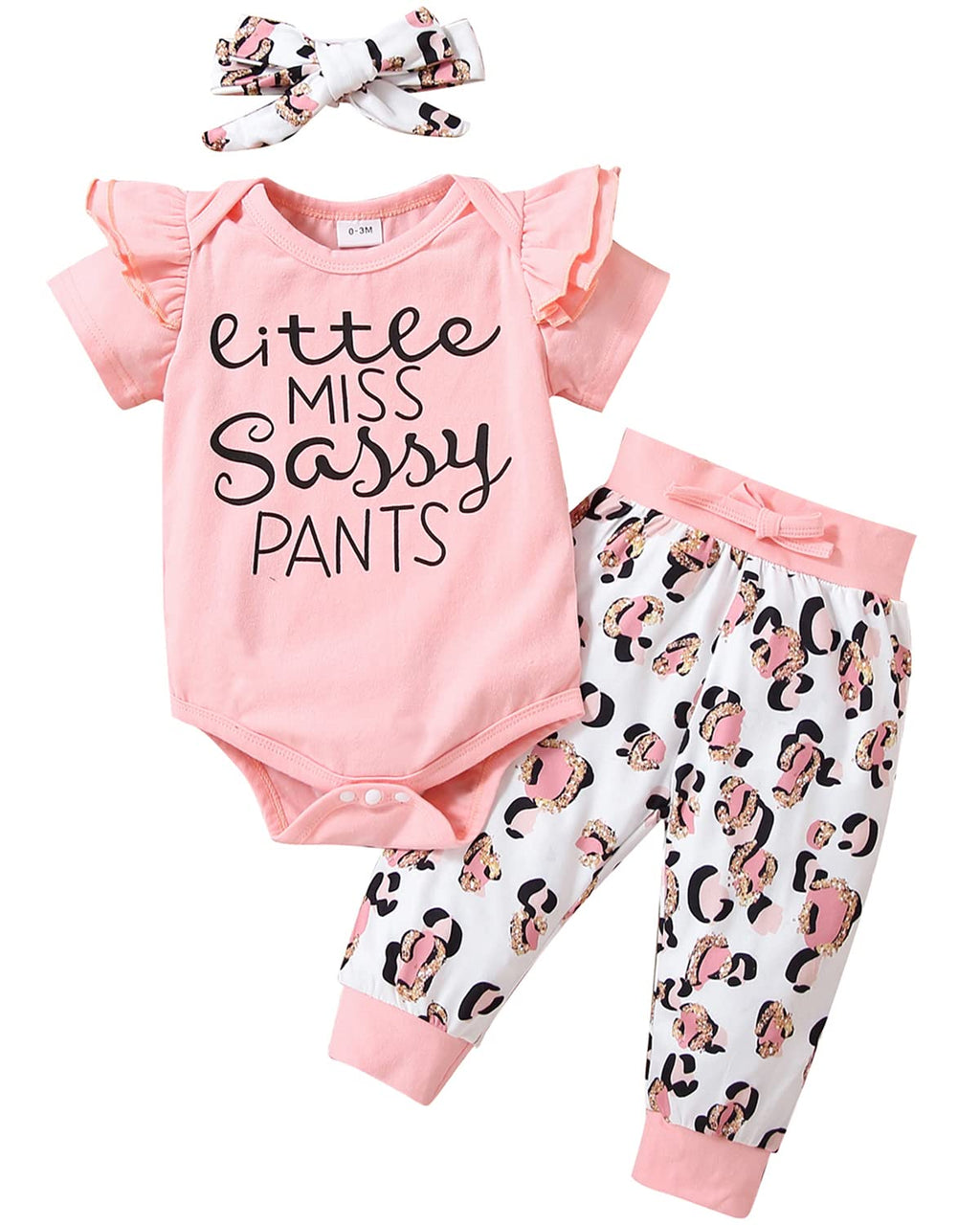 Yvowming Newborn Baby Girl Clothes Infant Ruffle Romper Pants Set Summer Outfits Cute Baby Clothes for Girls