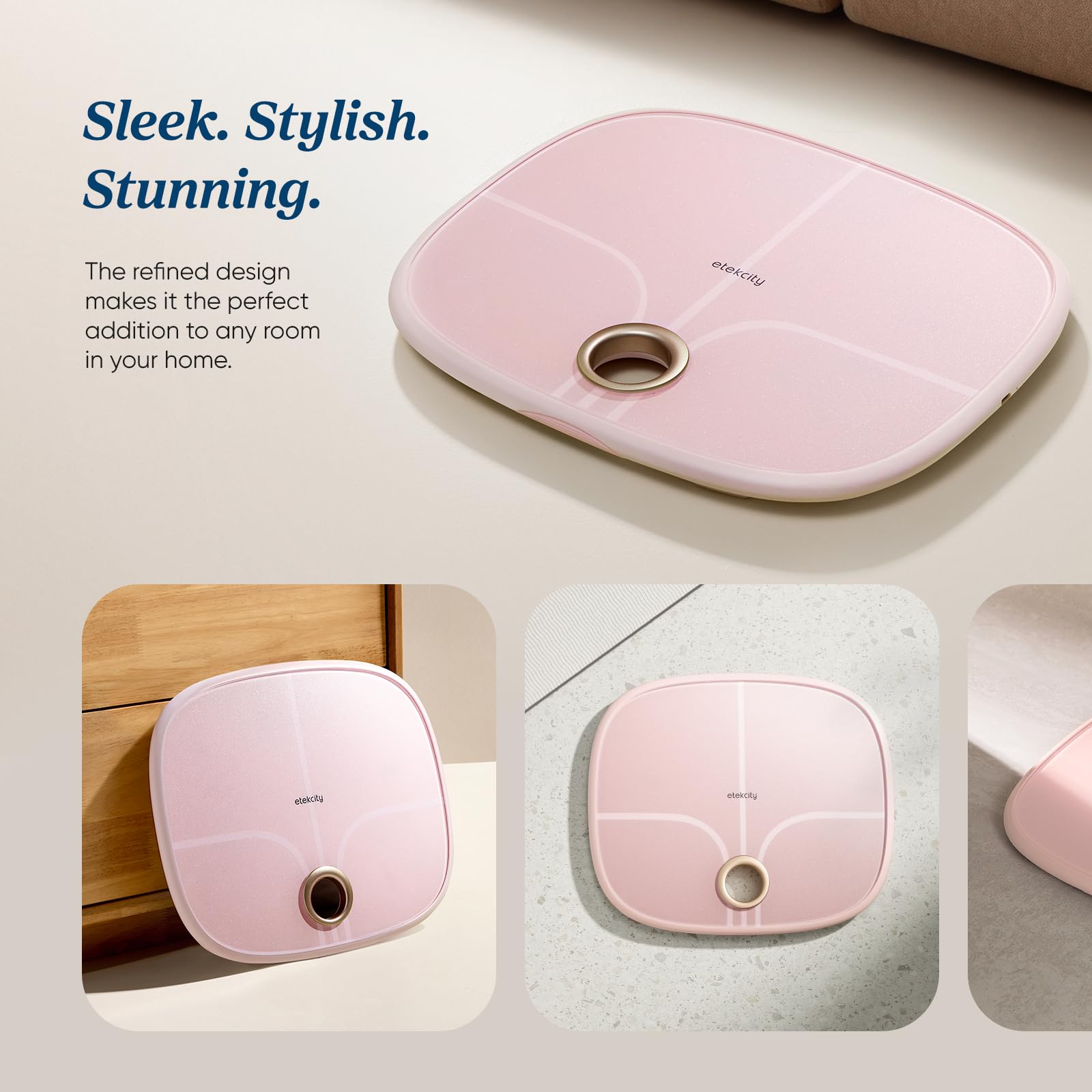 Etekcity Smart Scale for Body Weight, FSA&HSA Eligible, Bathroom Digital Weighing Scale with BMI, Body Fat, Muscle Mass, Accurate Bluetooth Home User Health Equipment Sync Apps, LED, Tempered glass