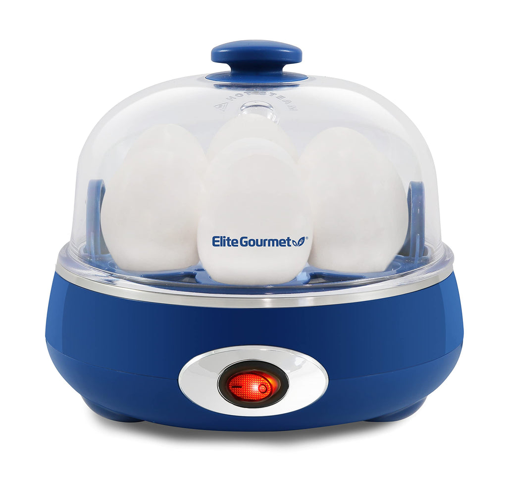 Elite Gourmet EGC115M Easy Egg Cooker Electric 7-Egg Capacity, Soft, Medium, Hard-Boiled Egg Cooker with Auto Shut-Off, Measuring Cup Included, BPA Free, Retro Mint
