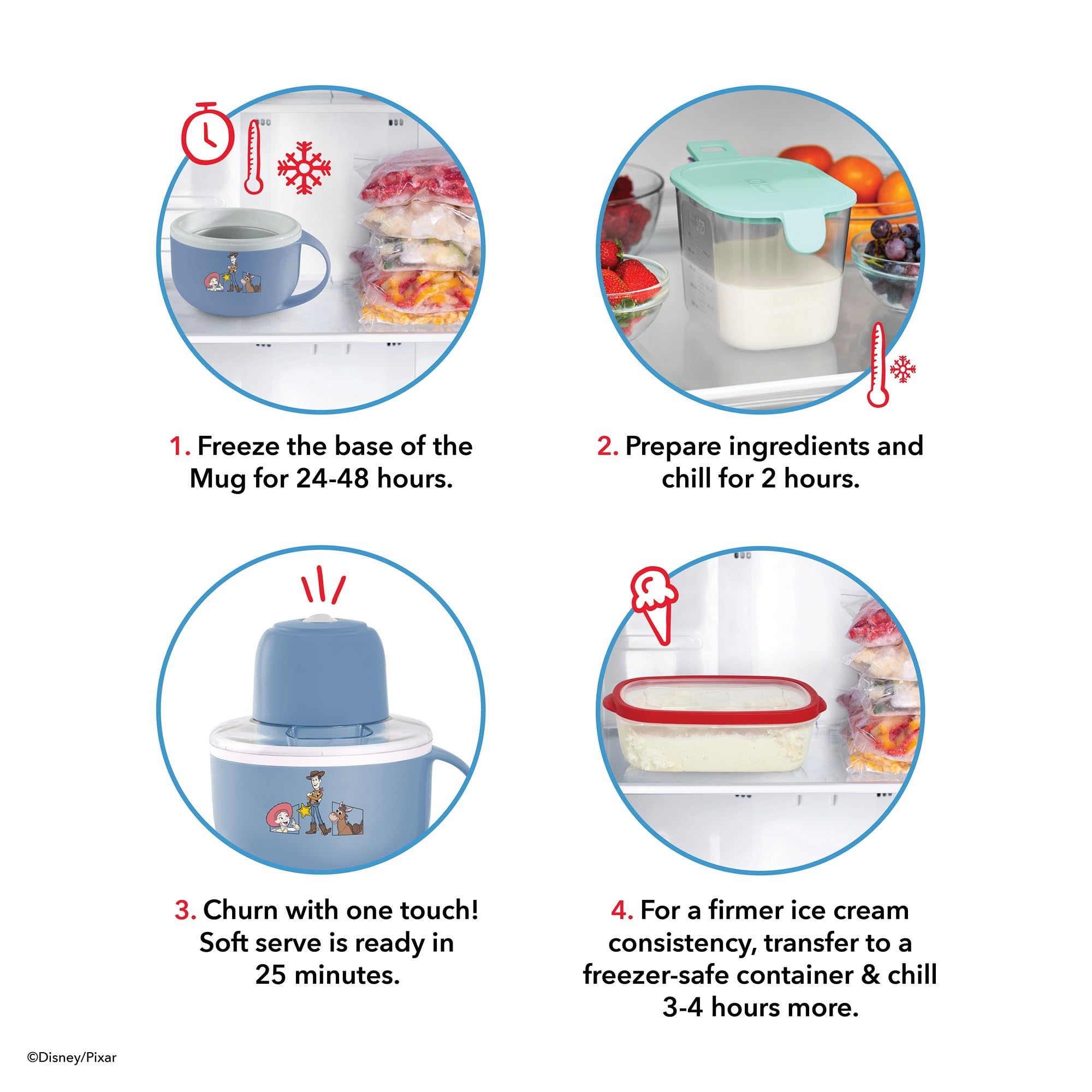 Dash My Mug Ice Cream Maker - Makes Single Serving of Gelato, Frozen Yogurt, Sorbet & More - Easy to Clean & Use - Aqua, 2 Bowls