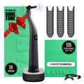 FLAUS Electric Flosser (Gentle Glide) - Shark Tank + Oprah's List - Water Floss Alternative - Dental Plaque Remover for Adults - Easy Vibration Power Flossing - Safe Portable Gum + Teeth Cleaning Tool