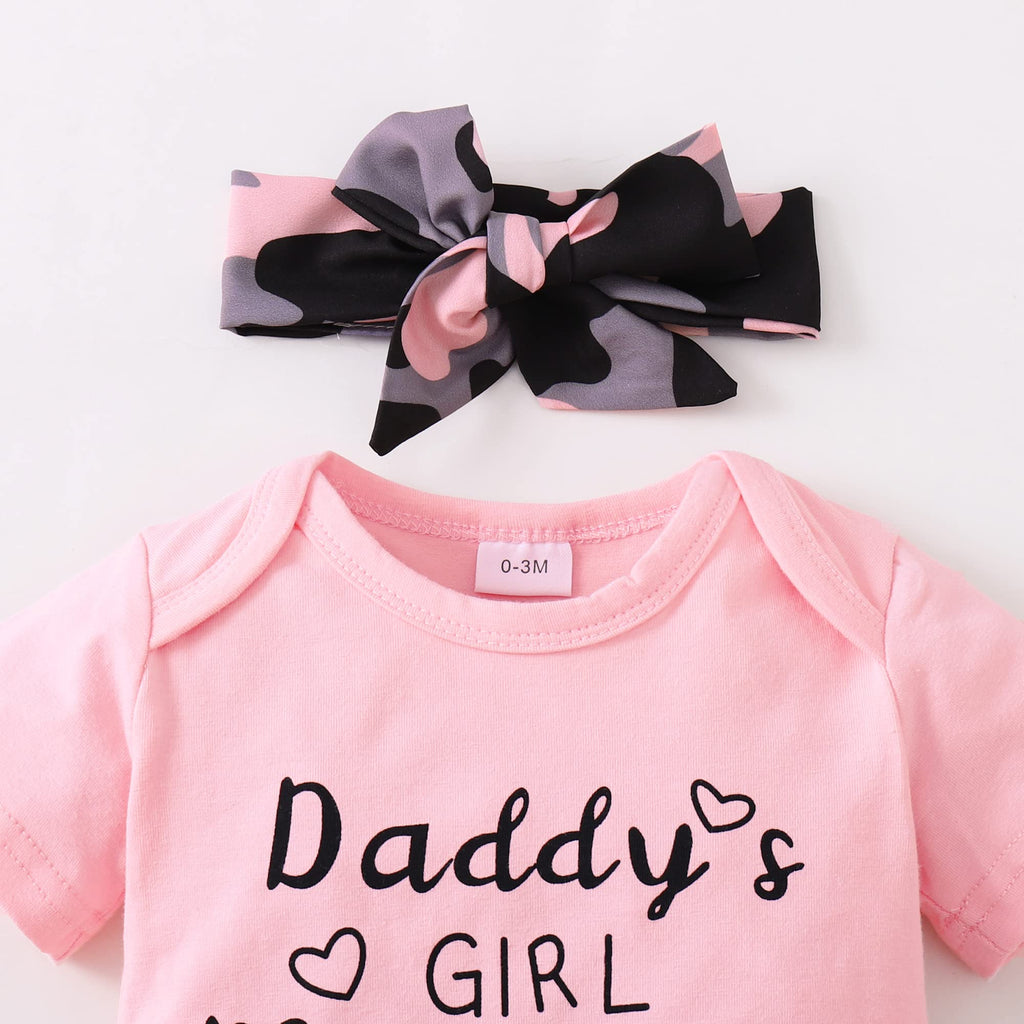 Renotemy Newborn Infant Baby Girl Clothes Summer Outfits Infant Romper Pants Cute Toddler Girl Clothes Gift Set