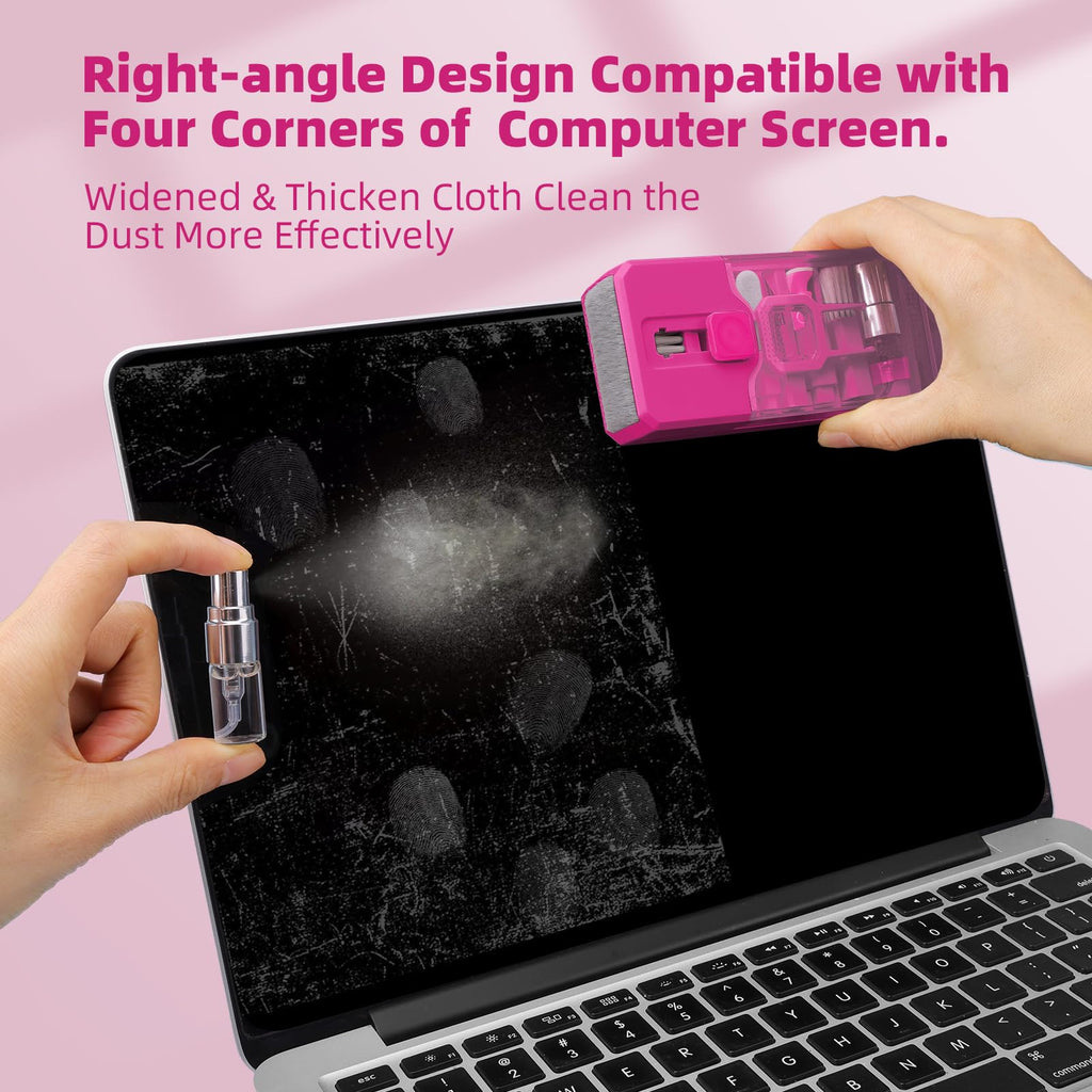 Keyboard Cleaning Kit Laptop Cleaner, All-in-1 Computer Screen Cleaning Brush Tool, Multi-Function PC Accessories Electronic Cleaner Kit Spray for iPhone iPad Macbook Earbud Camera Monitor with Patent