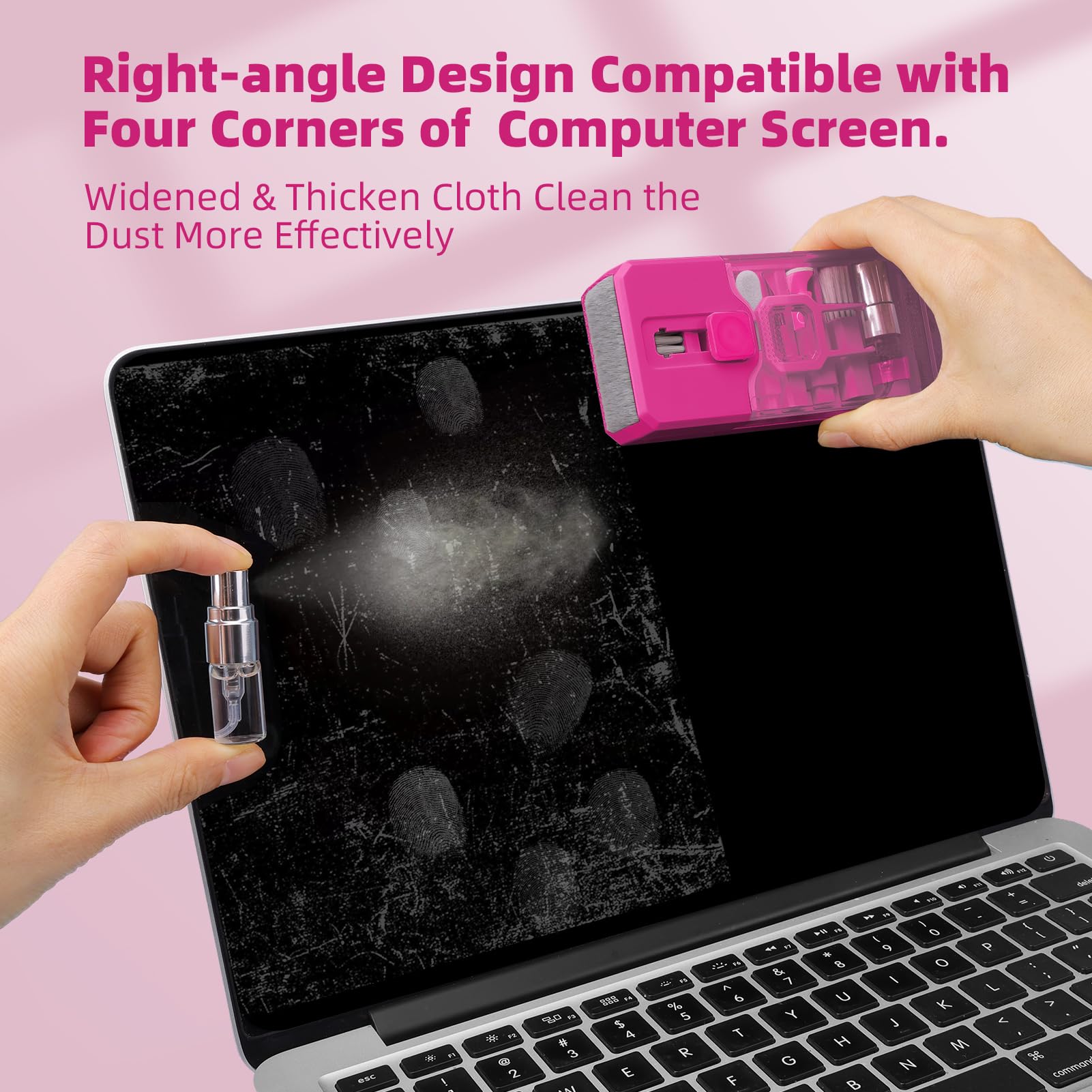Keyboard Cleaning Kit Laptop Cleaner, All-in-1 Computer Screen Cleaning Brush Tool, Multi-Function PC Accessories Electronic Cleaner Kit Spray for iPhone iPad Macbook Earbud Camera Monitor with Patent
