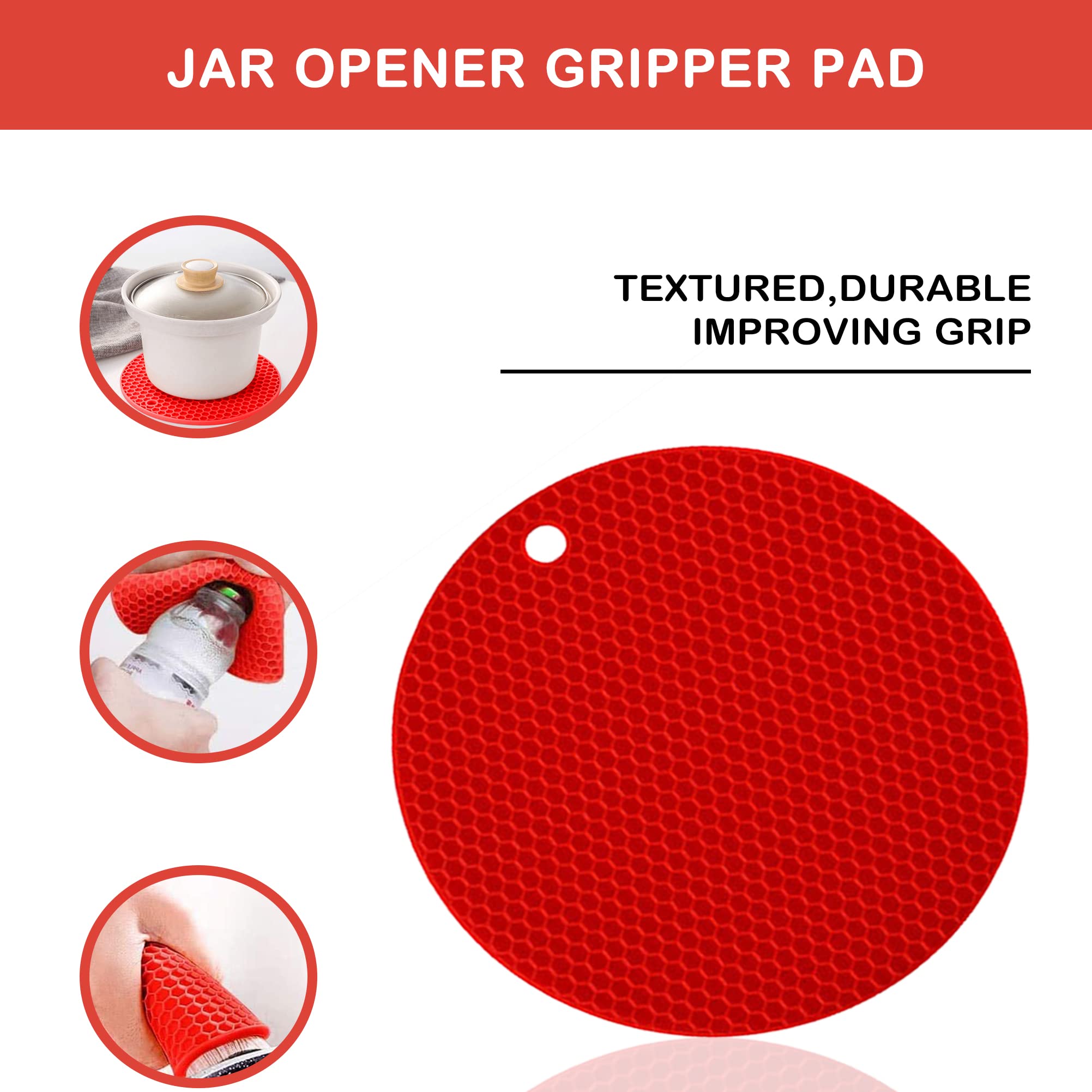 Jar Opener for Weak Hands, Seniors with Arthritis, 5 in 1 Multi Function Bottle Opener Lid Opener For Arthritic Hands with Non Slip Rubber Jar opener Gripper Pad(blue)