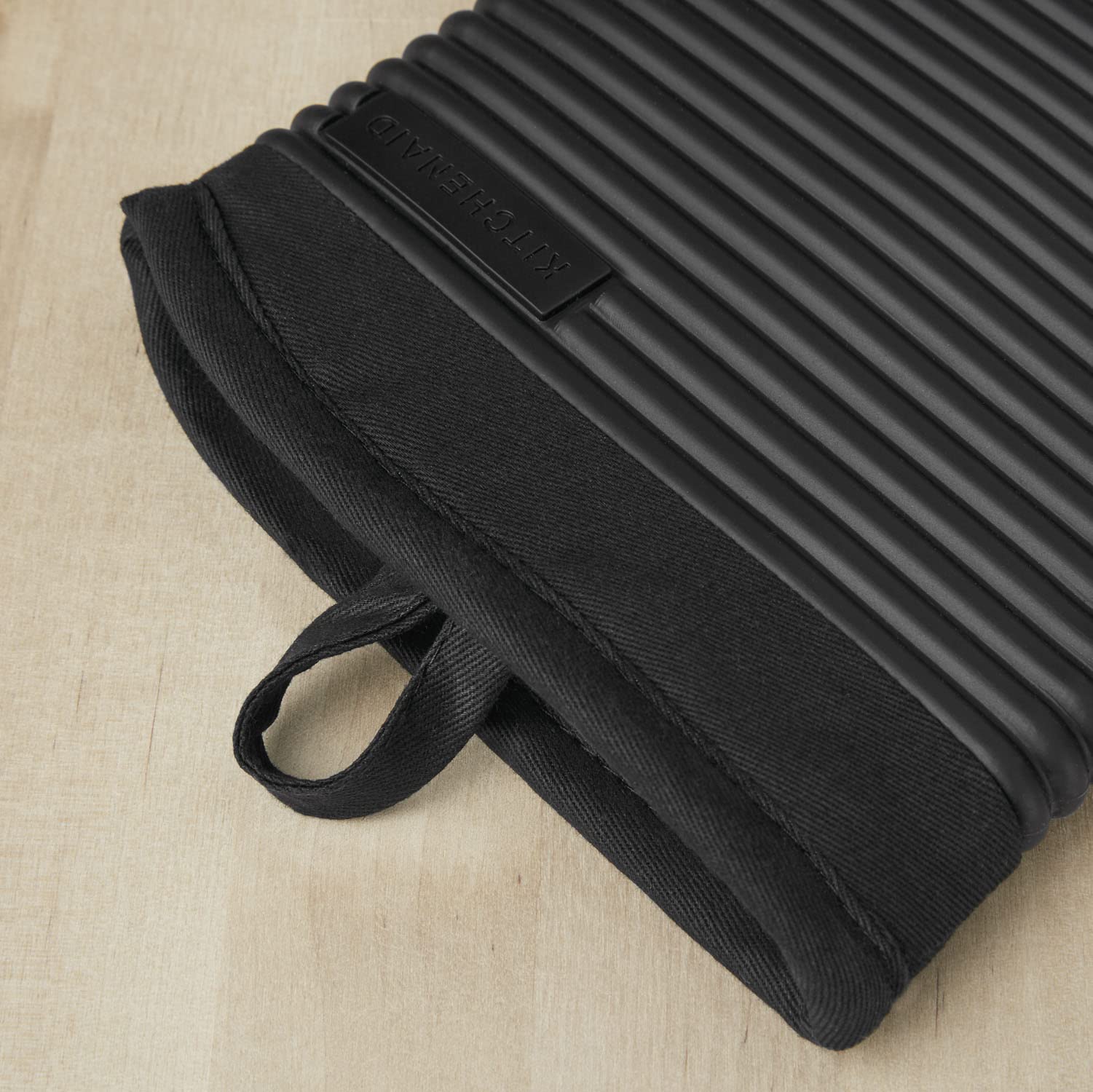 KITCHENAID Ribbed Soft Silicone Oven Mitt 2-Pack Set, 7.5"x13", Milkshake