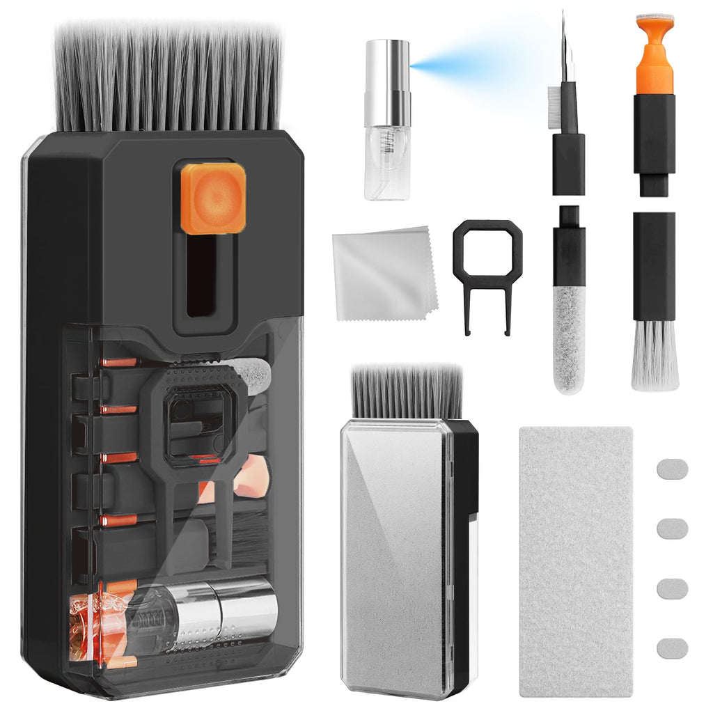 Keyboard Cleaning Kit Laptop Cleaner, All-in-1 Computer Screen Cleaning Brush Tool, Multi-Function PC Accessories Electronic Cleaner Kit Spray for iPhone iPad Macbook Earbud Camera Monitor with Patent
