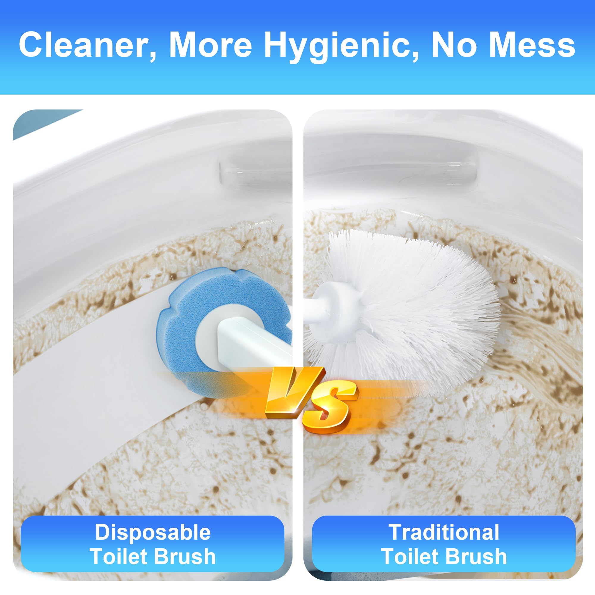 JOYMOOP Mop and Bucket Set, Flat Mops for Floor & Wall Cleaning, Commercial & Household Use, Hardwood Floor Mop with Long Handle & 4 Microfiber Pads