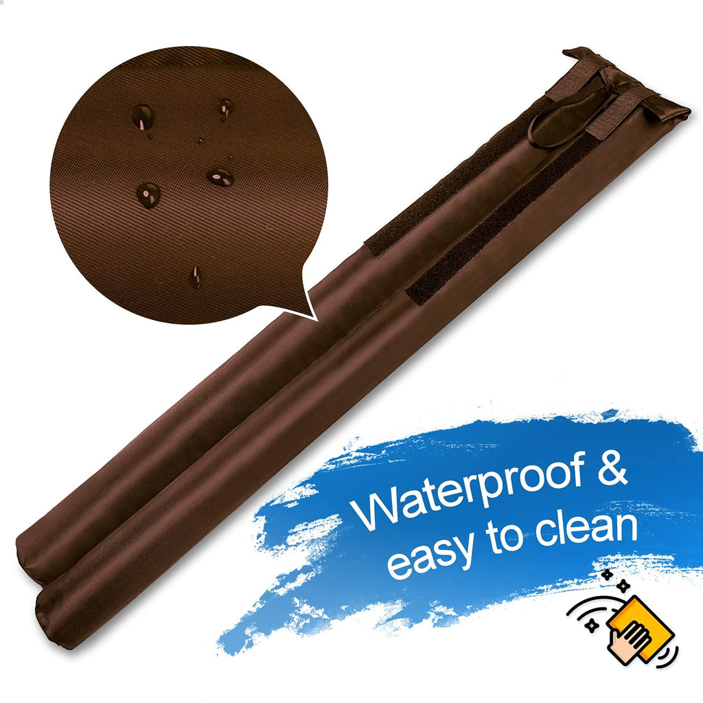 MAXTID Large Door Draft Stopper for Bottom of Doors 36” Under Door Sweep Noise Blocker Black Gap Stoppers Adjustable Doors Seal Sweep Guard Draft, Window Breeze Stoppers, Home Essentials Gadgets
